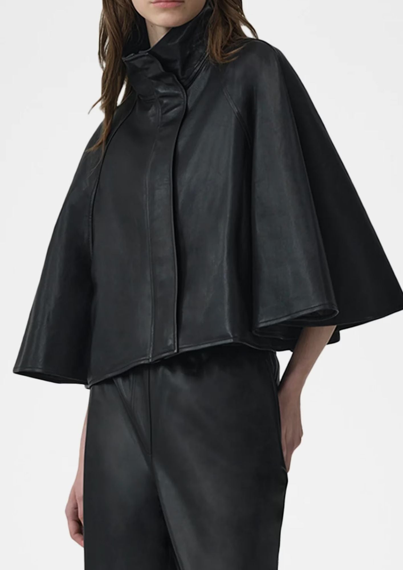 SIMKHAI Orvik Cape Jacket - Black