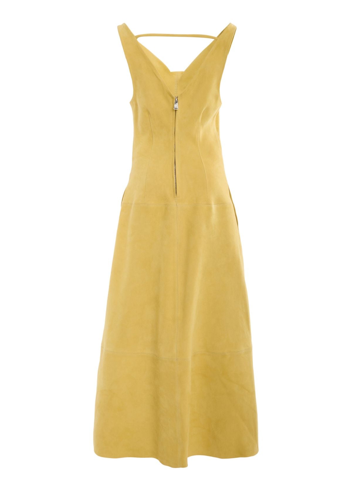 SIMKHAI Bridger Suede Halter Dress - Buttercream