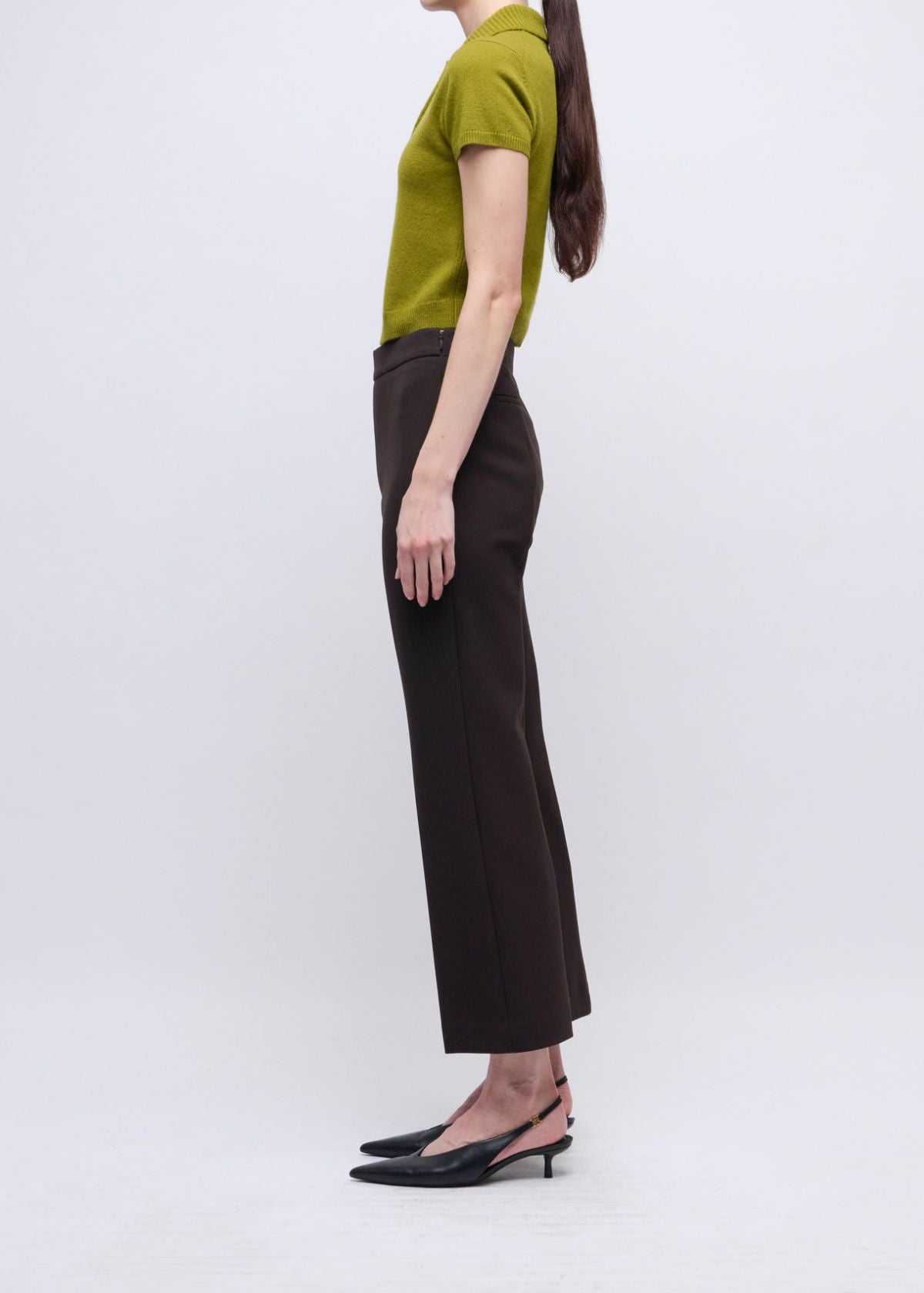 SIMKHAI Mackenzie Straight Leg Pant - Chocolate