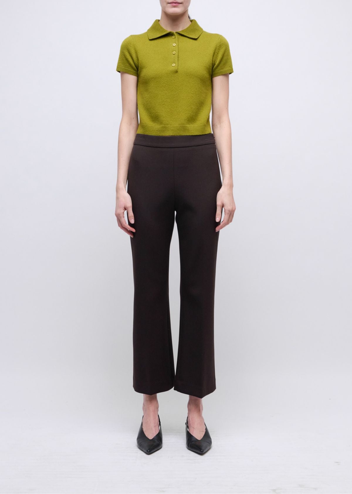 SIMKHAI Mackenzie Straight Leg Pant - Chocolate