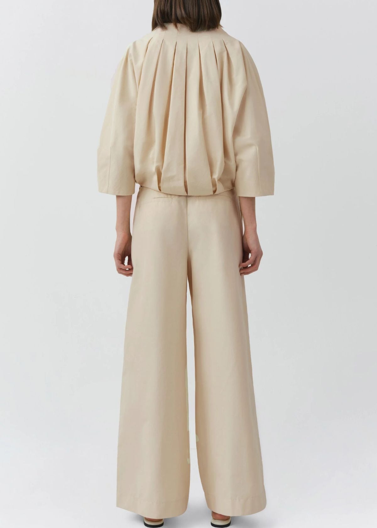 SIMKHAI Jess Pleated Jacket - Stone