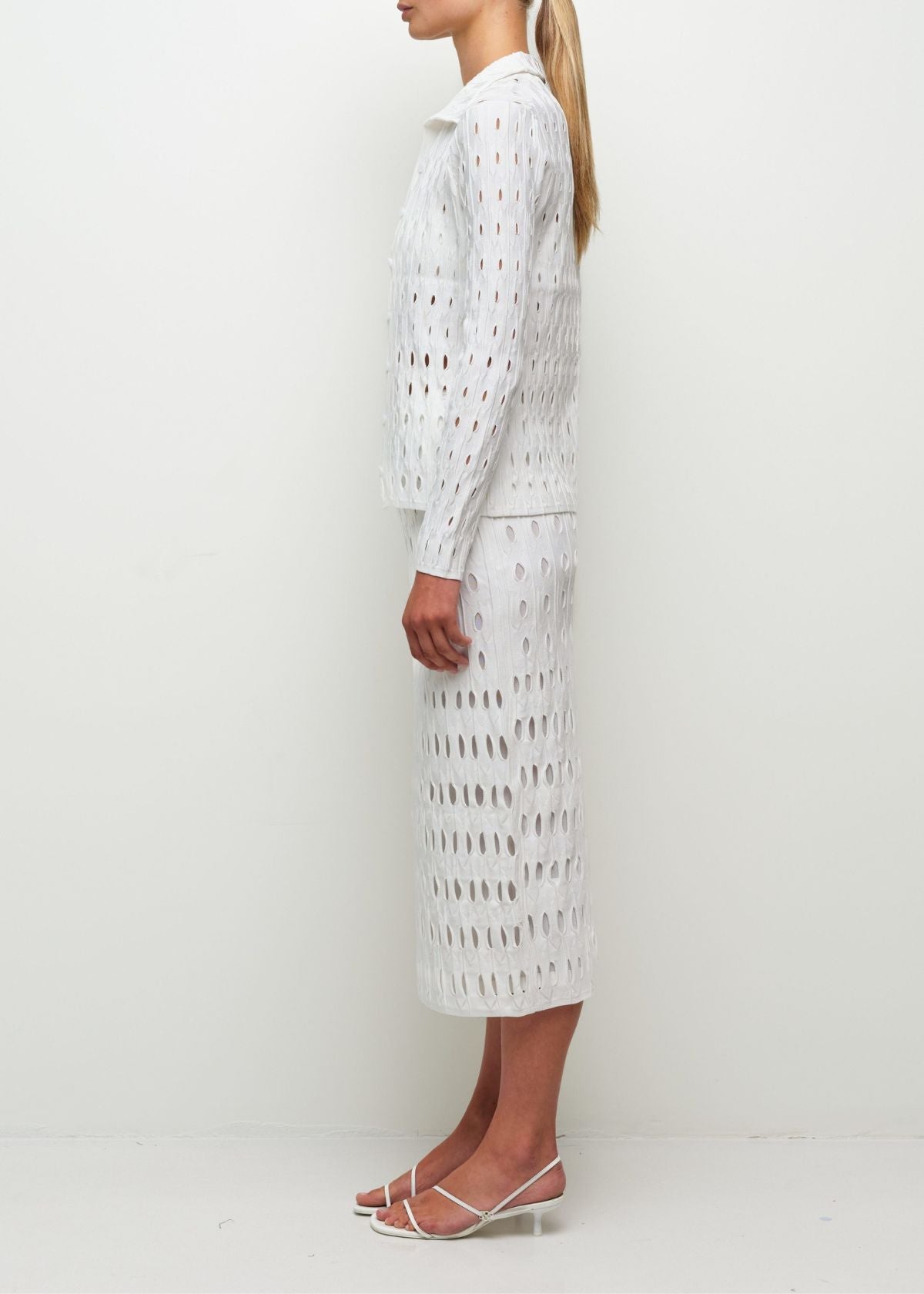 SIMKHAI Ellsworth Knit Cardigan - Ivory