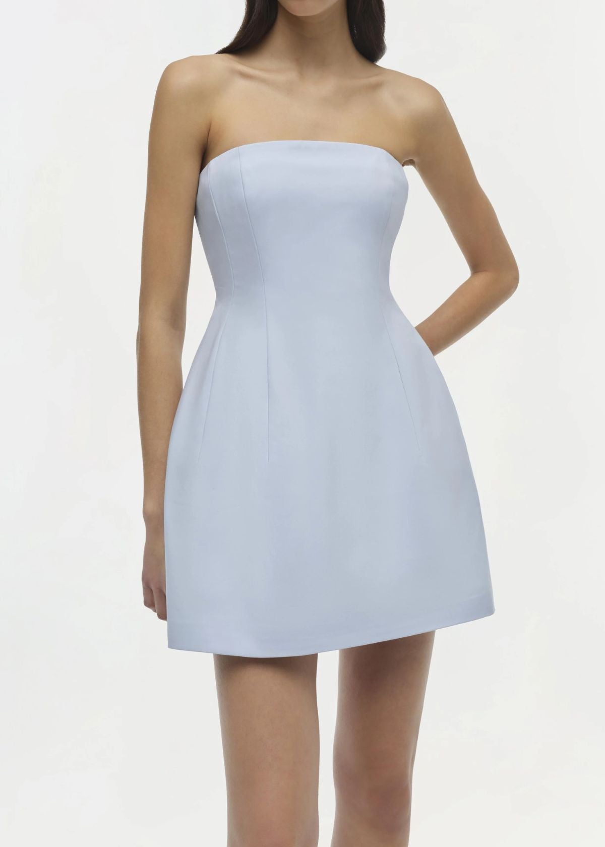 SIMKHAI Arta Strapless Mini Dress - Periwinkle Sky