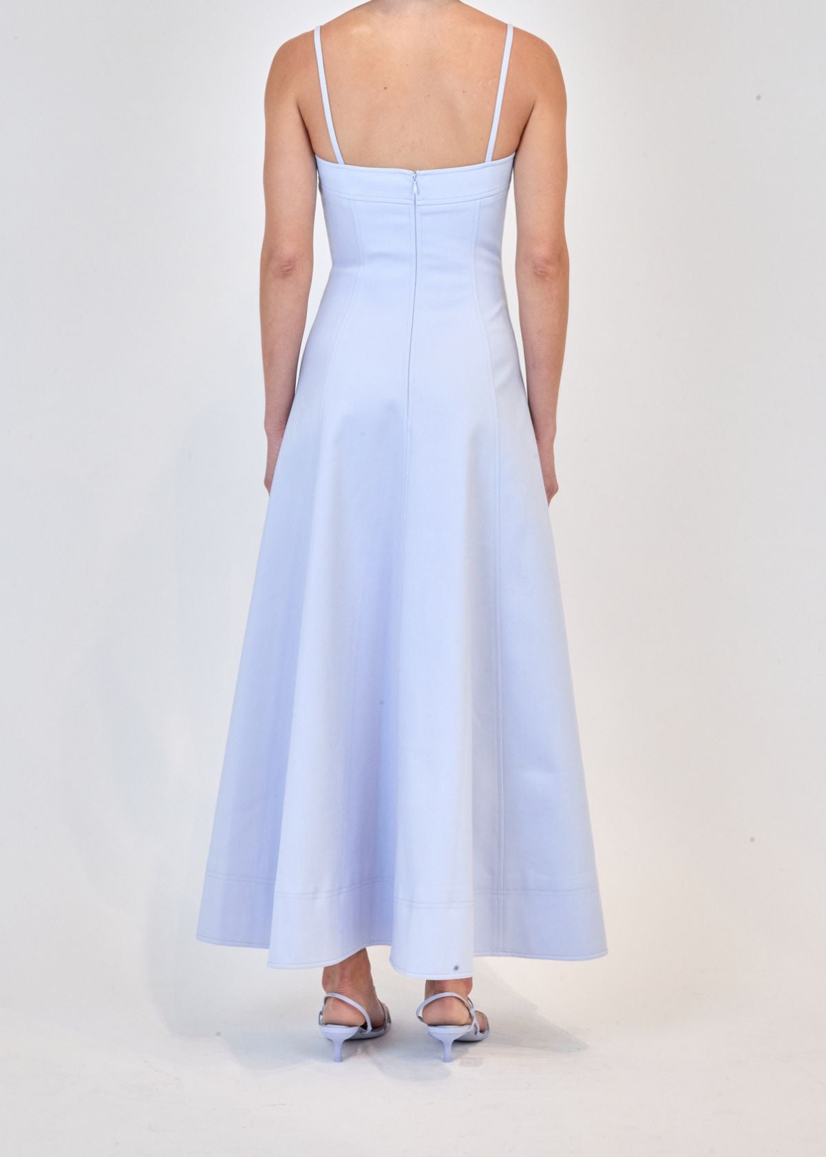 SIMKHAI Marisol Sleeveless Midi Dress - Periwinkle Sky