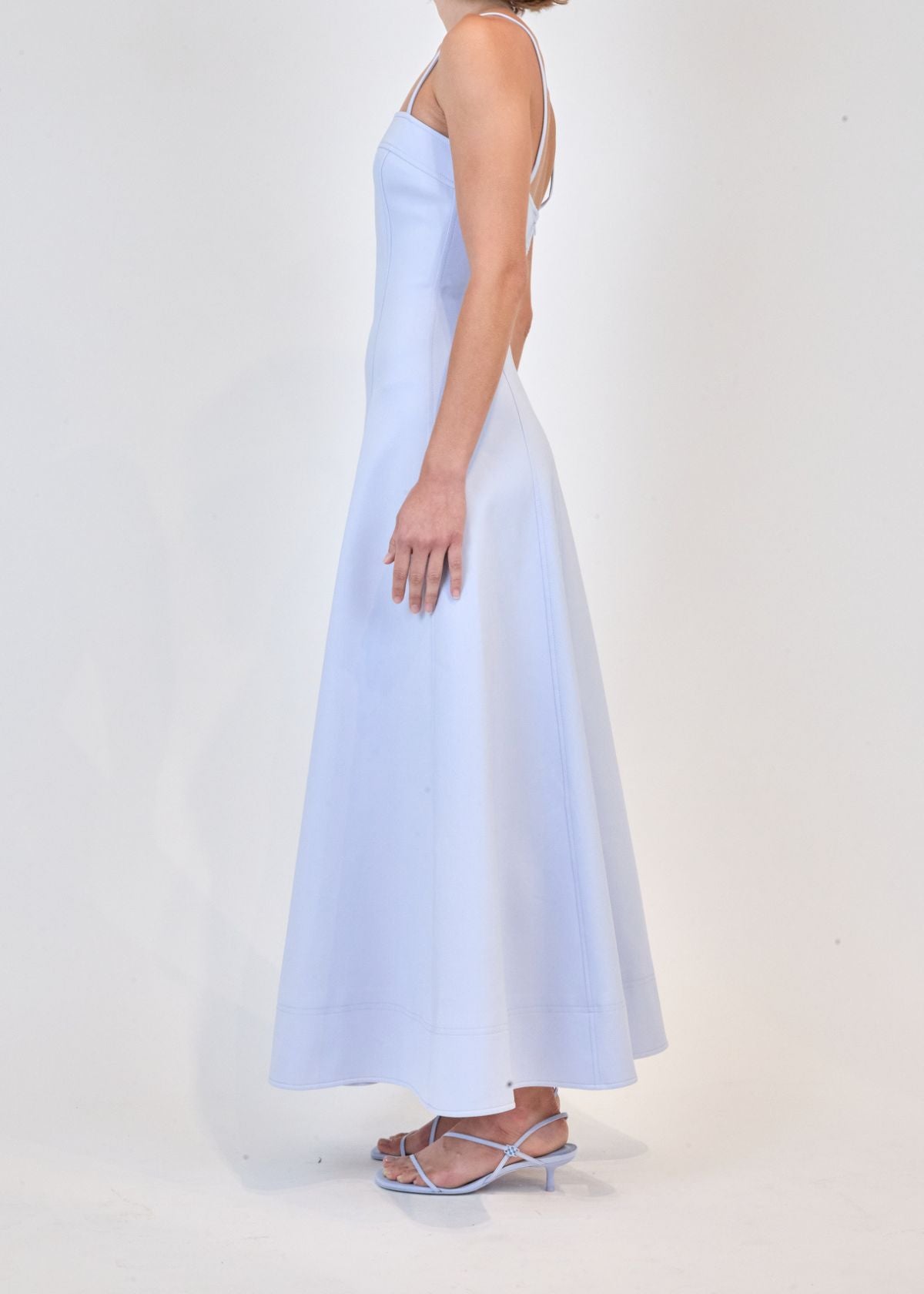 SIMKHAI Marisol Sleeveless Midi Dress - Periwinkle Sky