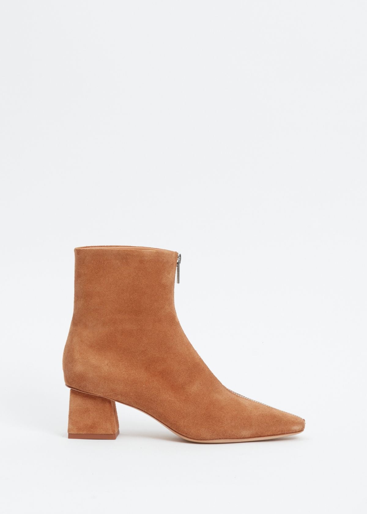 SIMKHAI Ryder Suede Zip Front Boot - Chestnut