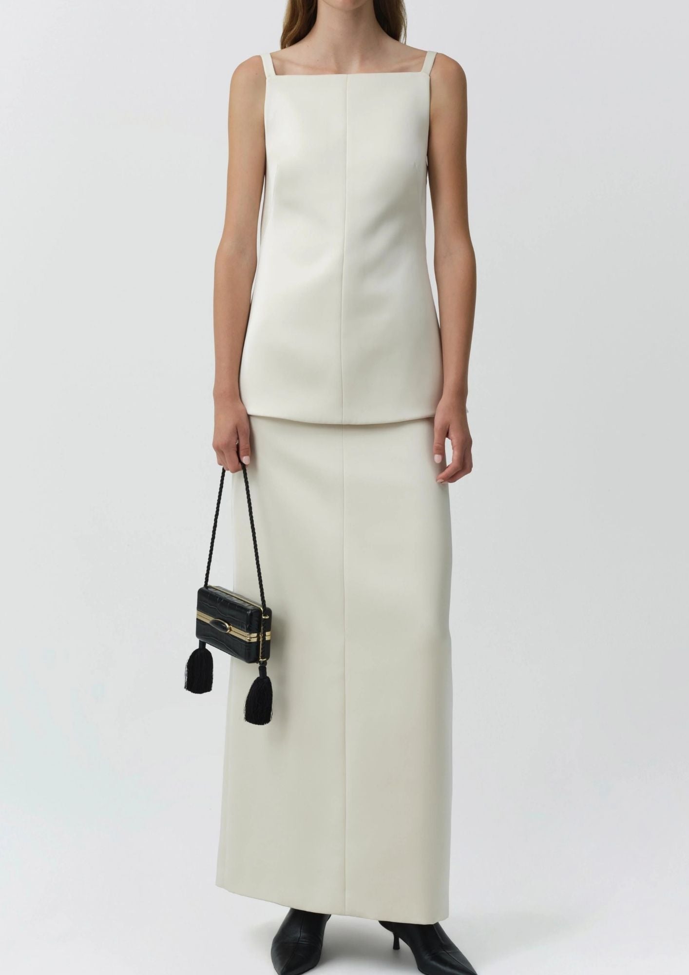 SIMKHAI Anais Midi Skirt - Sand Dollar