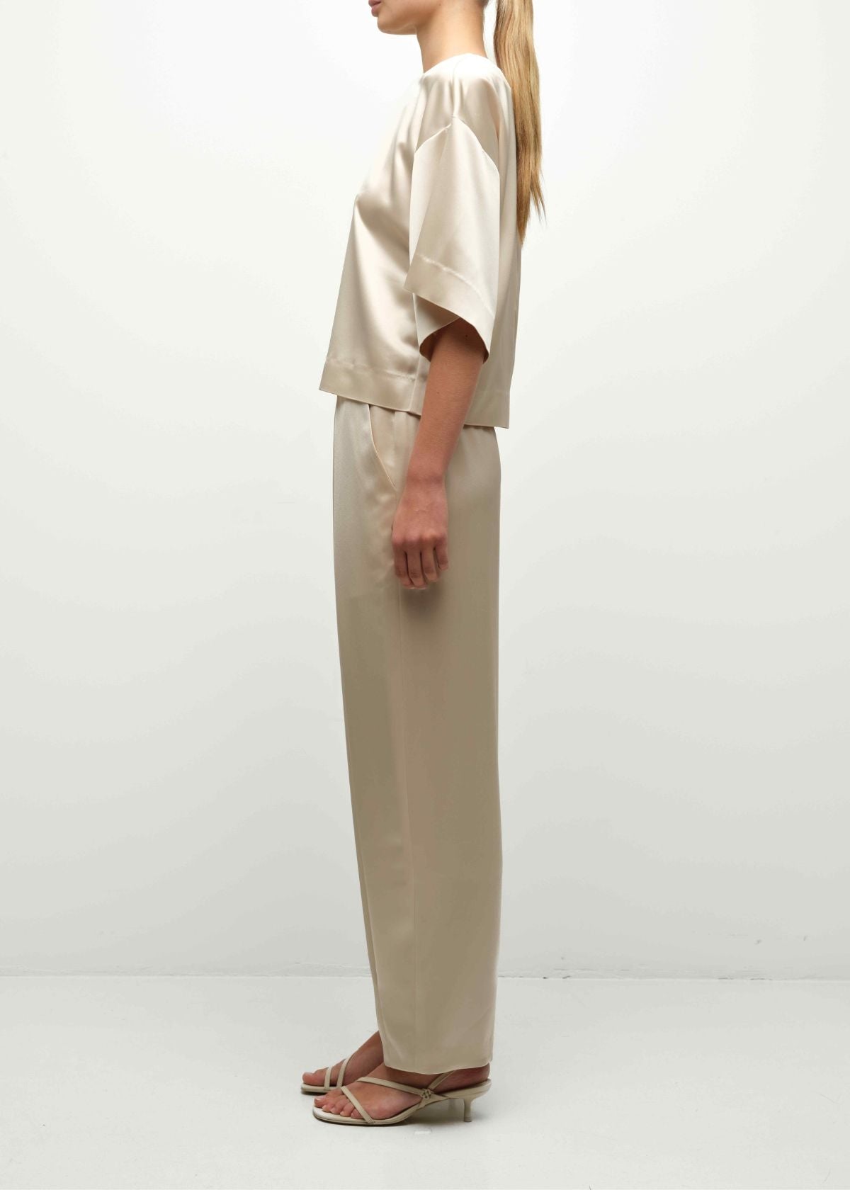 SIMKHAI Alina Short Sleeve Top - Stone