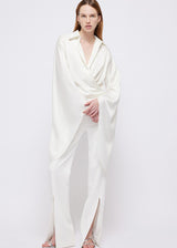 SIMKHAI Paradisa Cascade Sleeve Wrap Top - Ivory