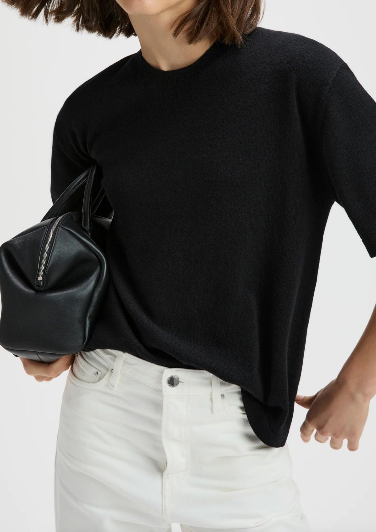 SOLD OUT NYC The Cashmere Oversized Tee - Black