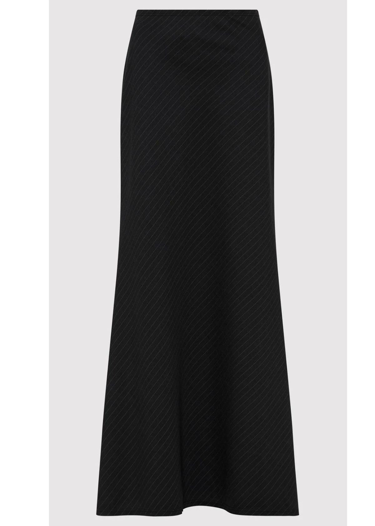 ST. AGNI Pinstripe Maxi Skirt - Black