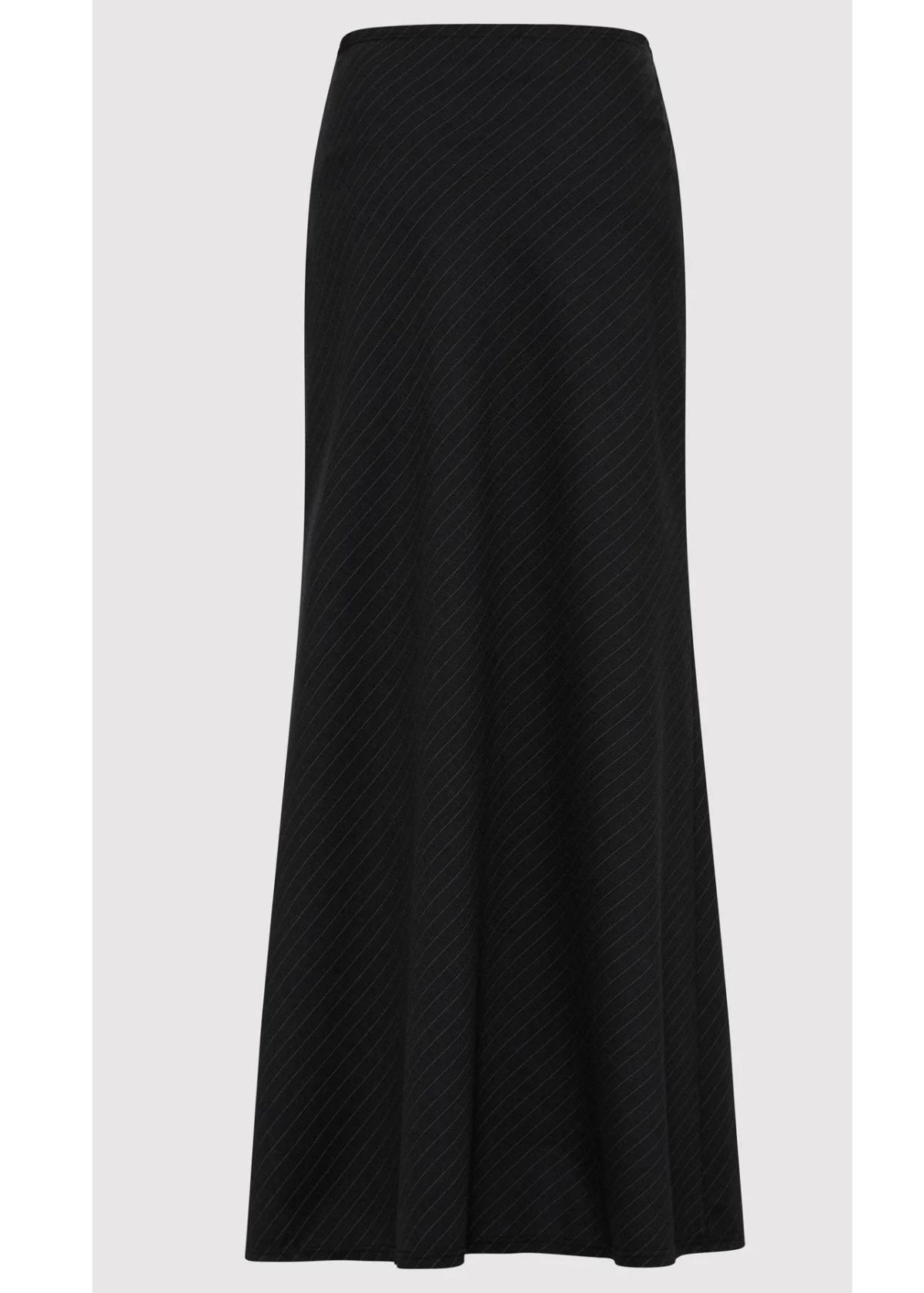 ST. AGNI Pinstripe Maxi Skirt - Black