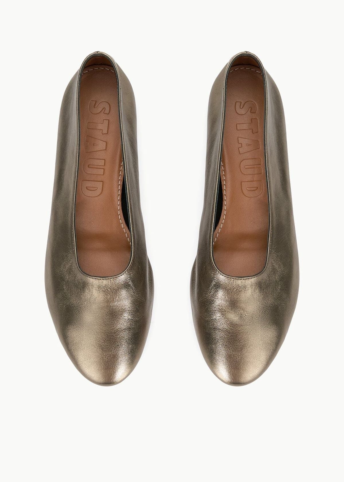 STAUD Alba Ballet Shoe - Aged Bronze