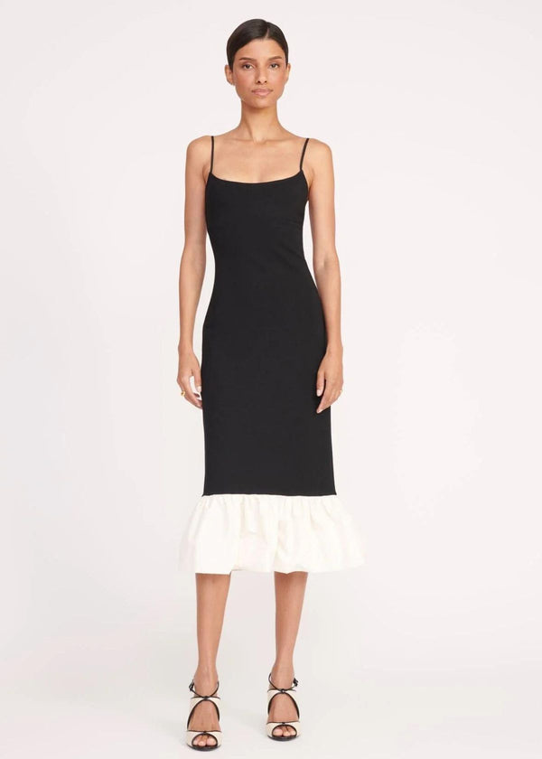 STAUD Faridah Dress - Black & Ivory