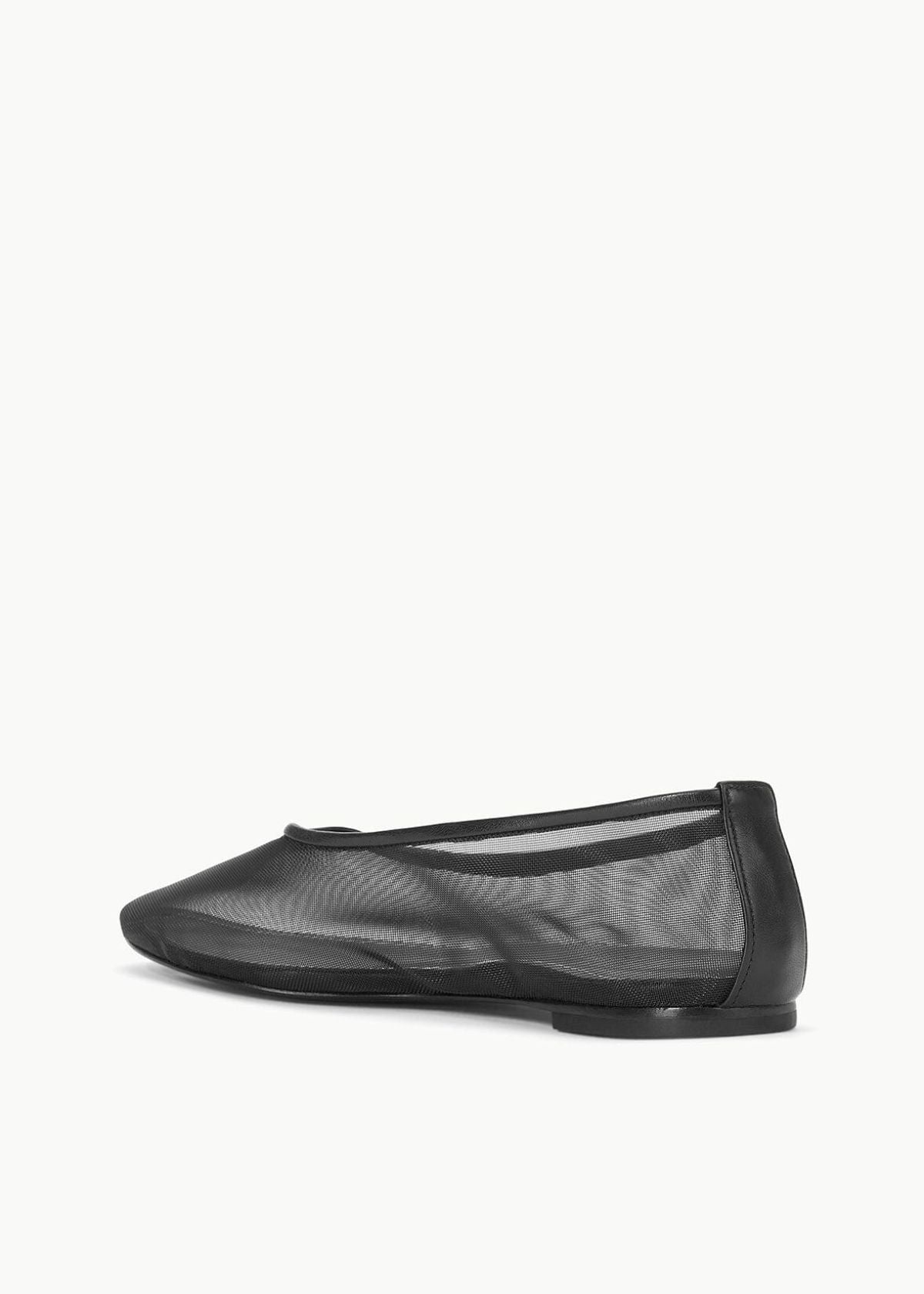 STAUD Alba Ballet Shoe - Black Mesh