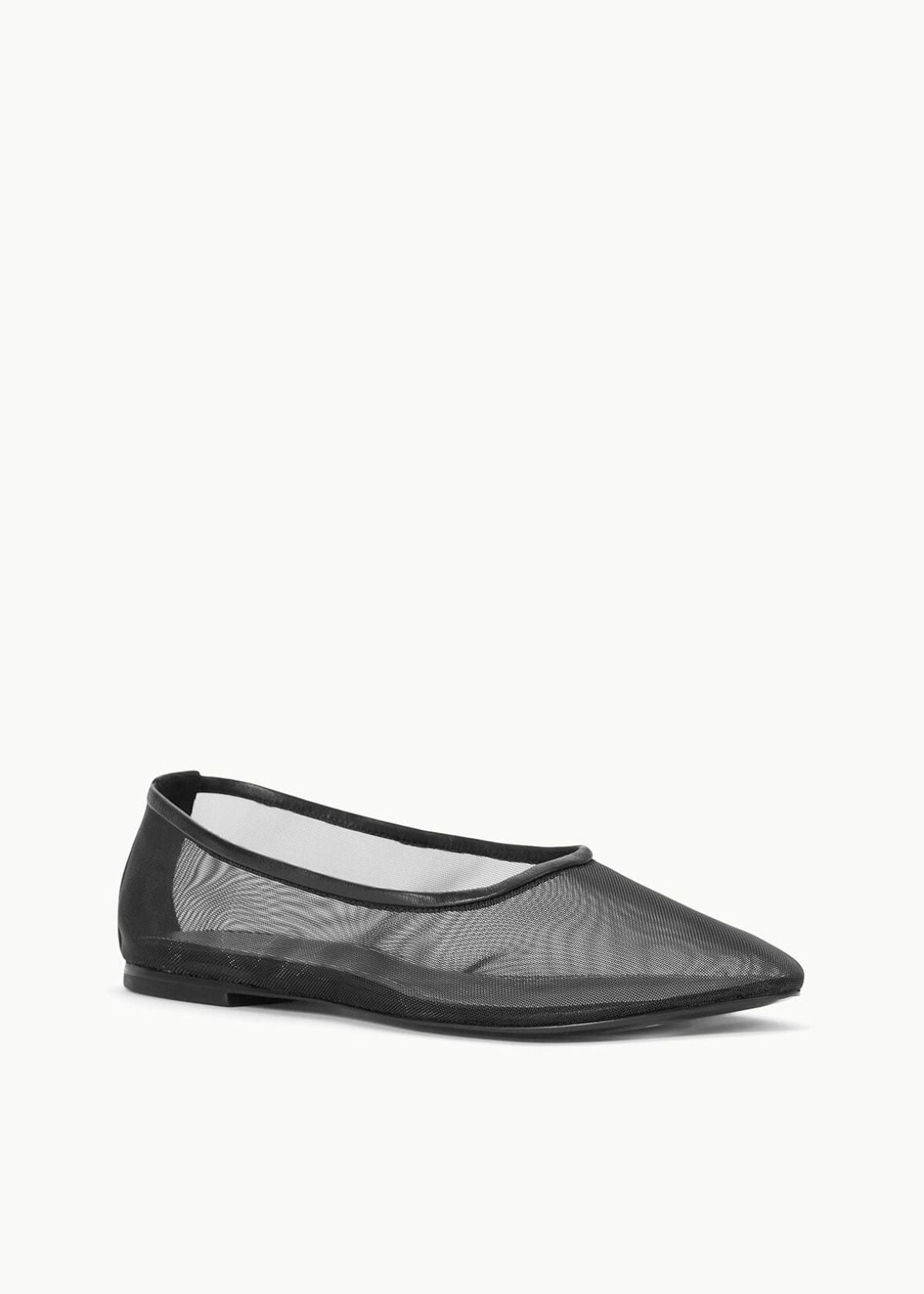 STAUD Alba Ballet Shoe - Black Mesh