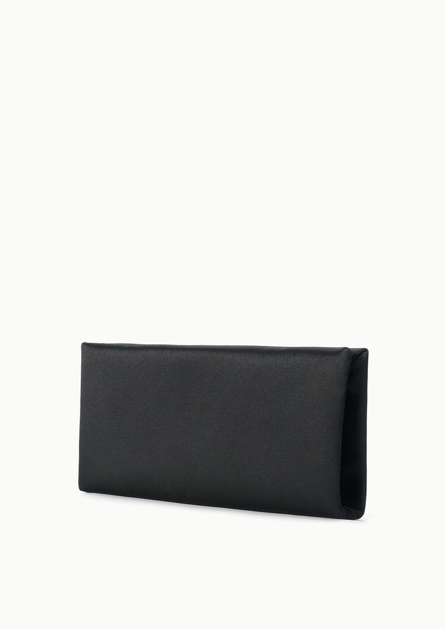 STAUD Muse Satin Clutch Handbag - Black