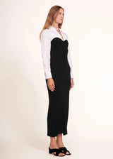 STAUD Hazel Dress - Black/White