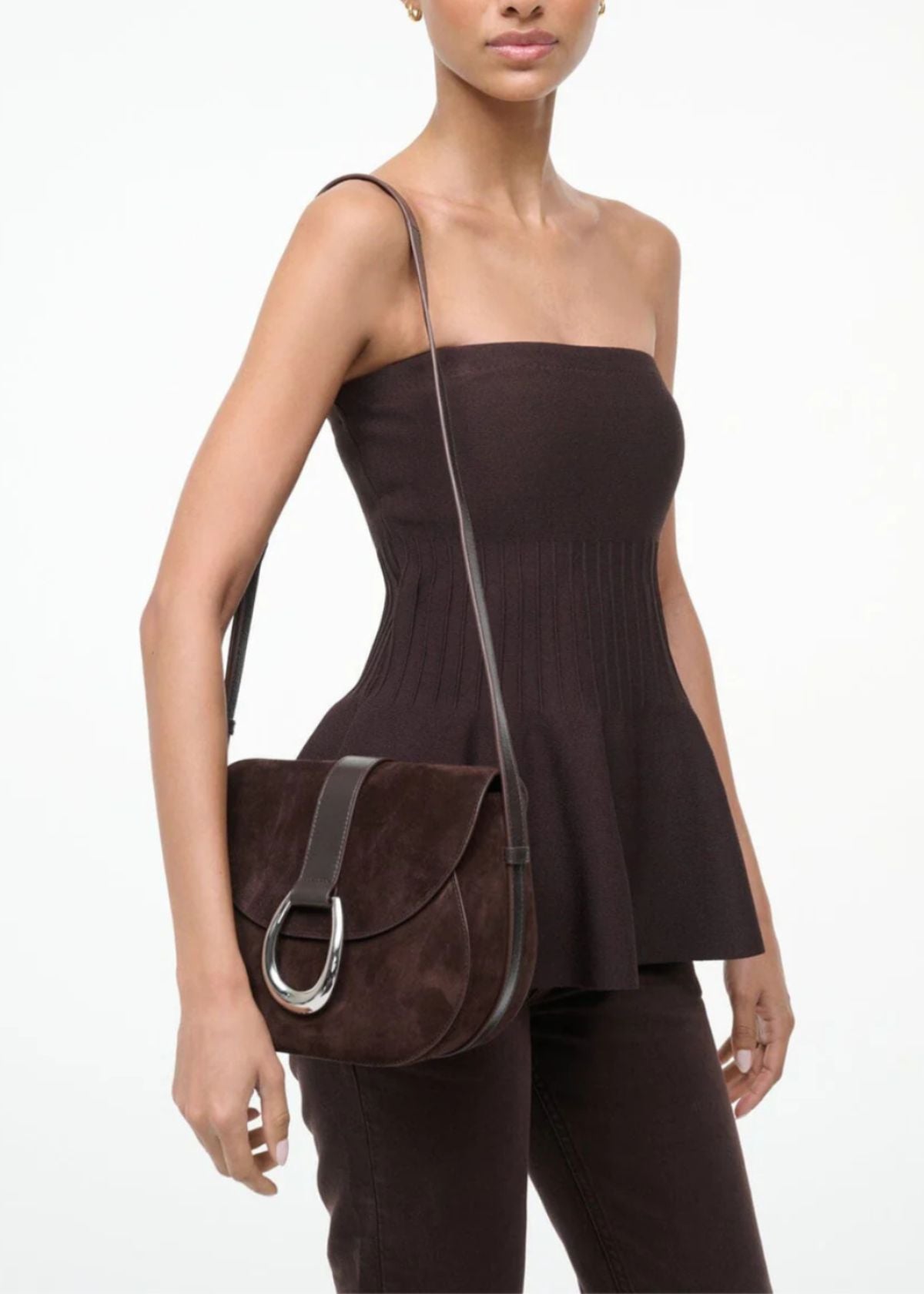 STAUD Bella Saddle Bag - Truffle