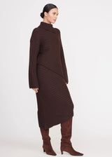 STAUD Engrave Sweater - Dark Chocolate