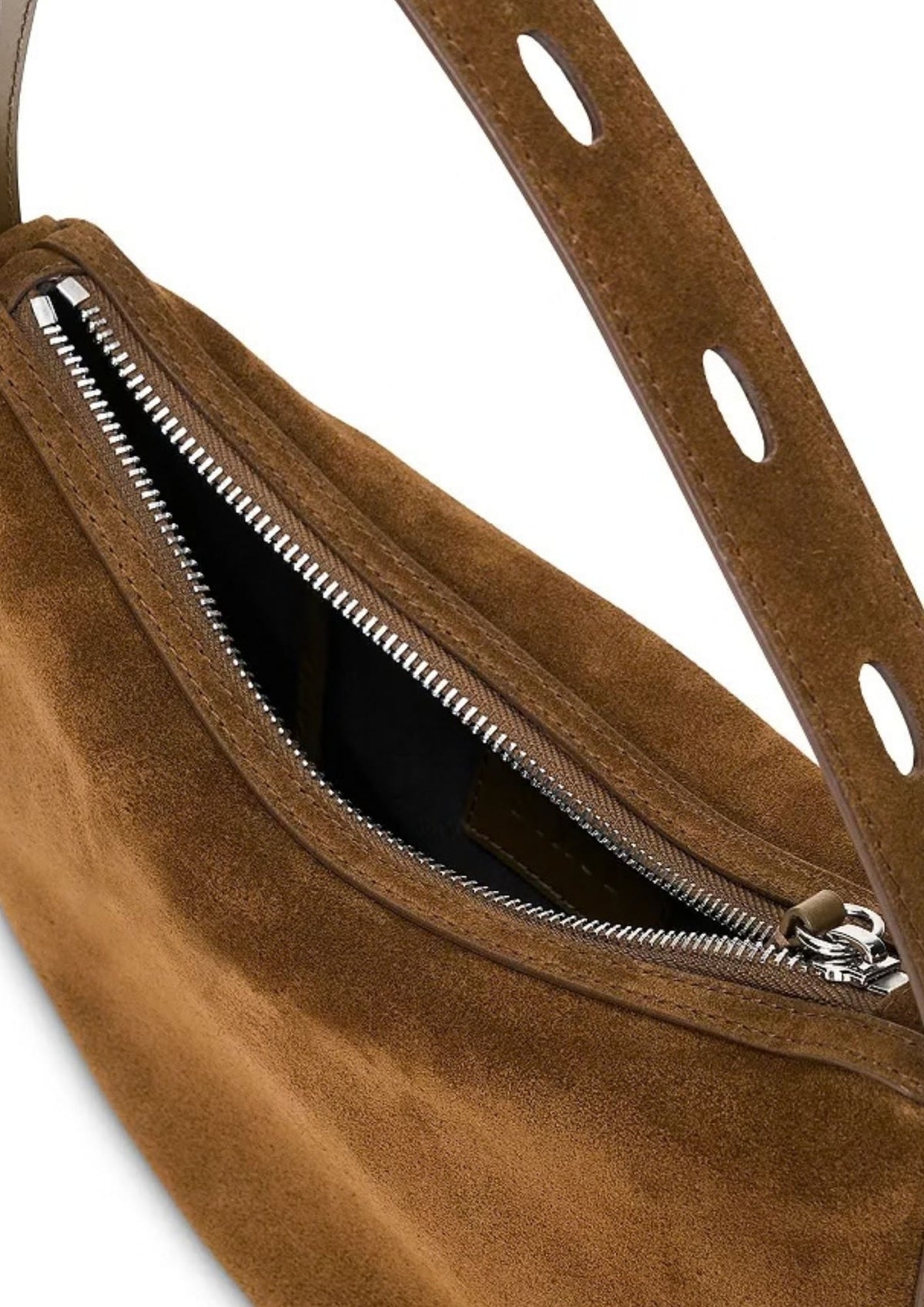 STAUD Levi Suede Top Handle Handbag - Cigar
