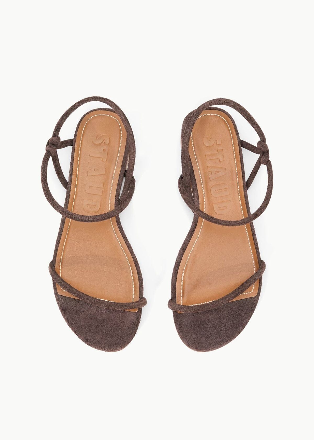 STAUD Laurel Flat Sandal - Mahogany