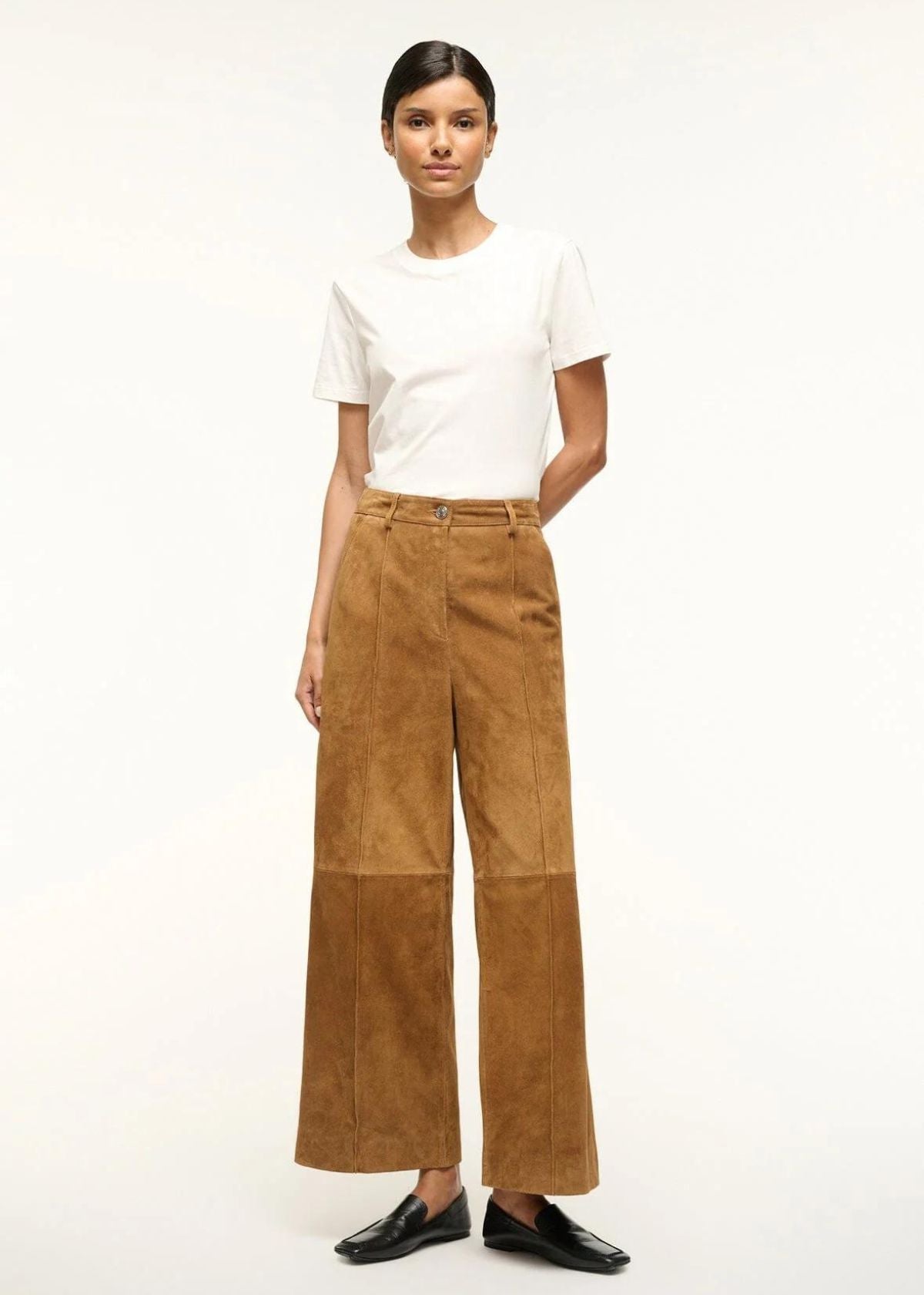 STAUD Masonry Pant - Tan Suede