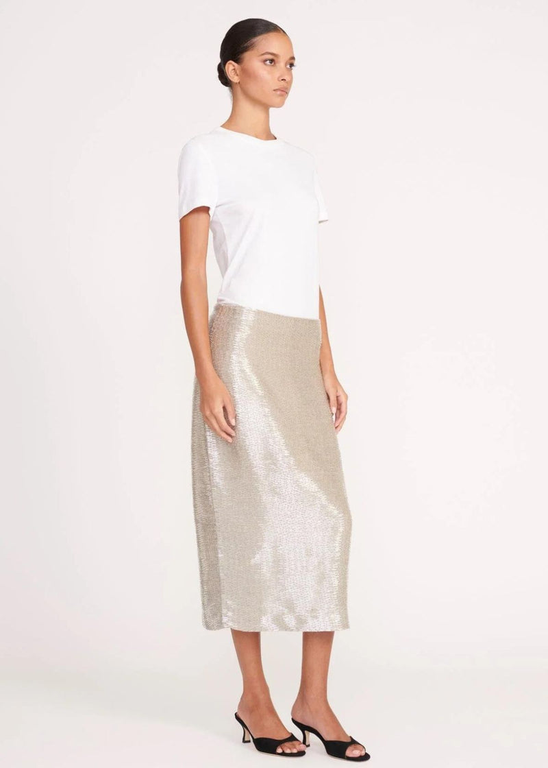 STAUD Tulip Skirt - Silver
