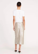 STAUD Tulip Skirt - Silver