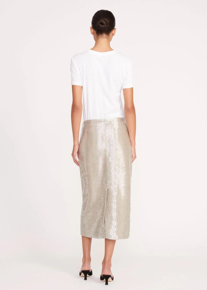 STAUD Tulip Skirt - Silver