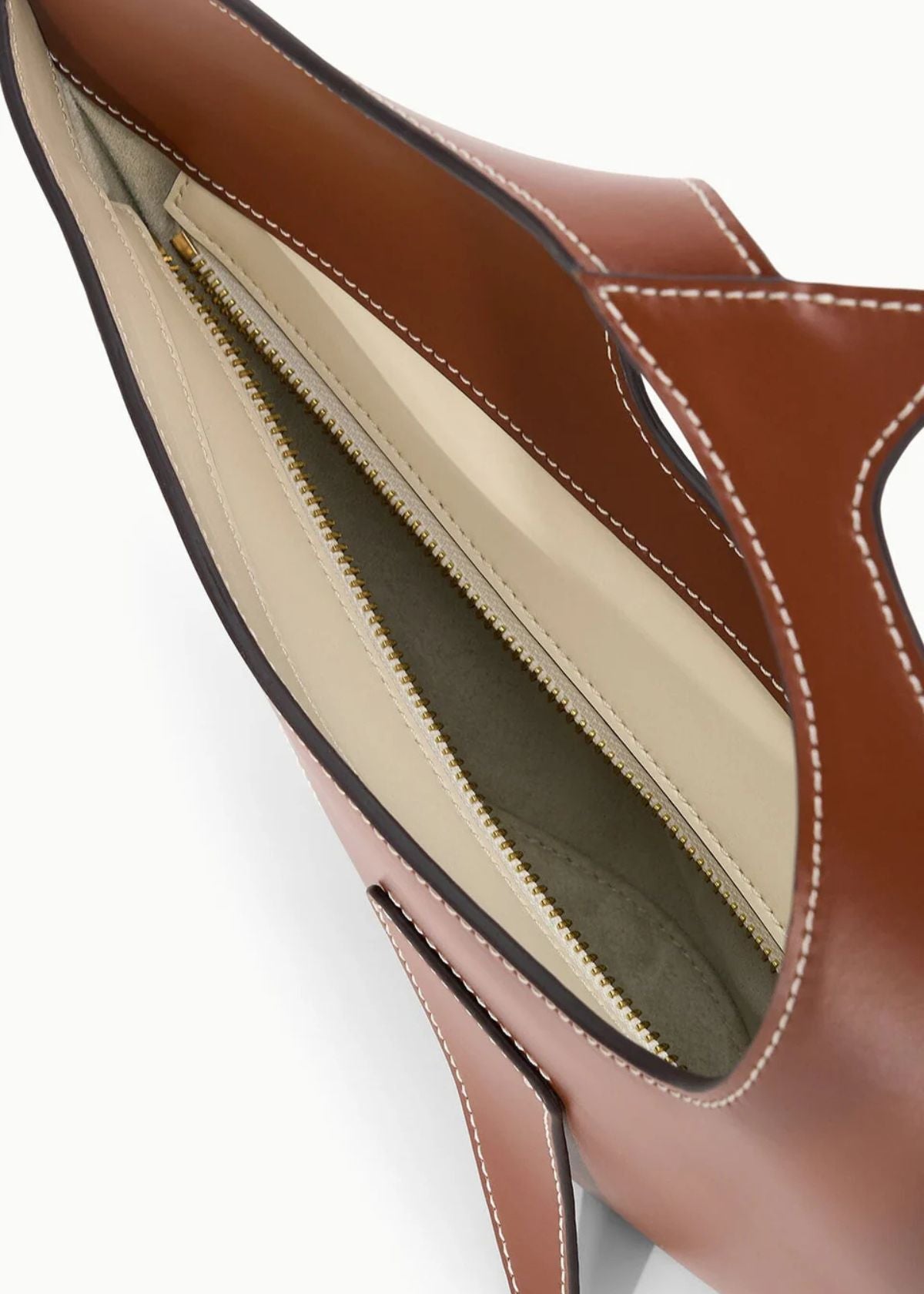 STAUD Shark Leather Handbag - Tobacco