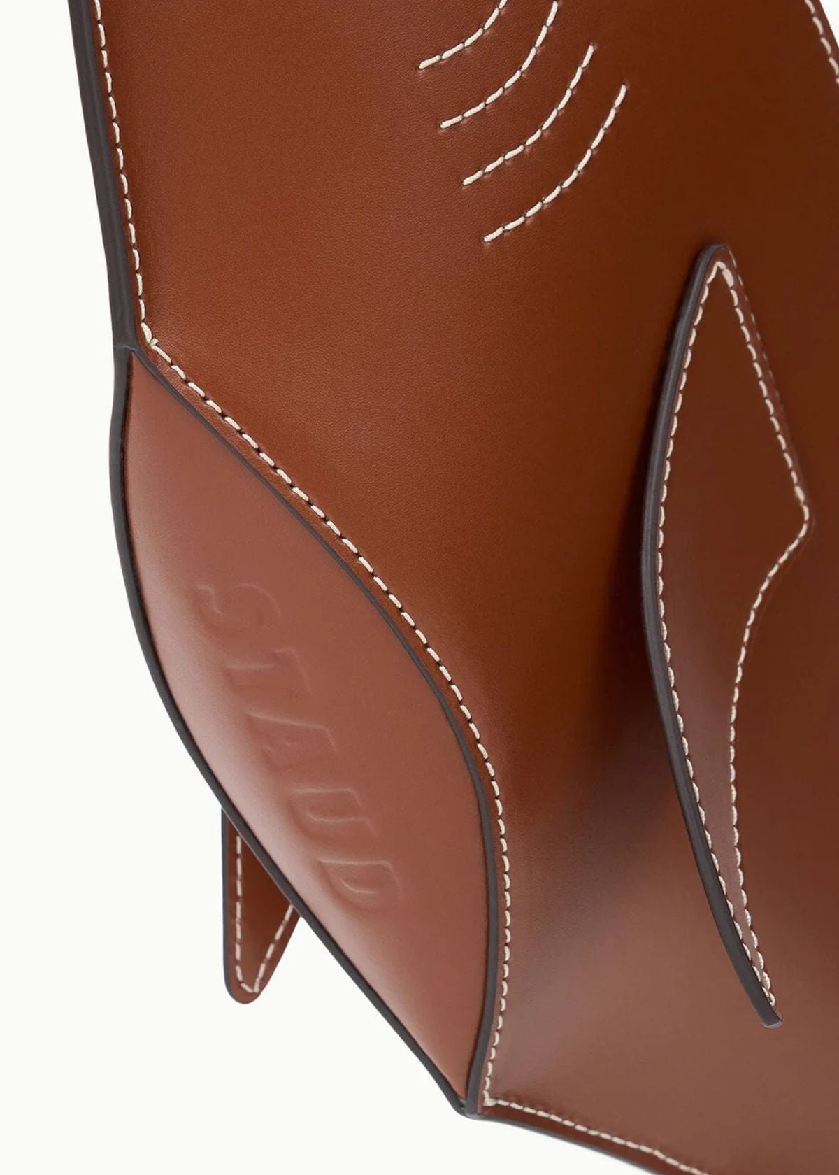 STAUD Shark Leather Handbag - Tobacco
