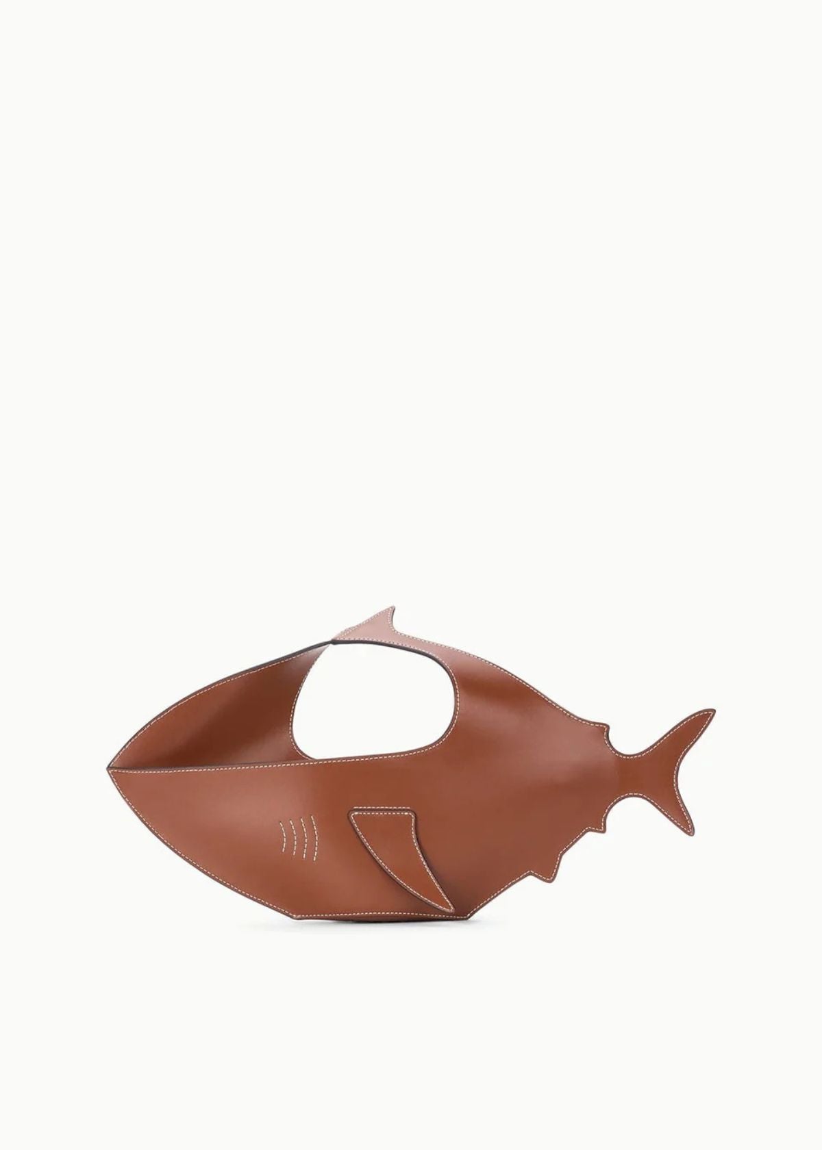 STAUD Shark Leather Handbag - Tobacco