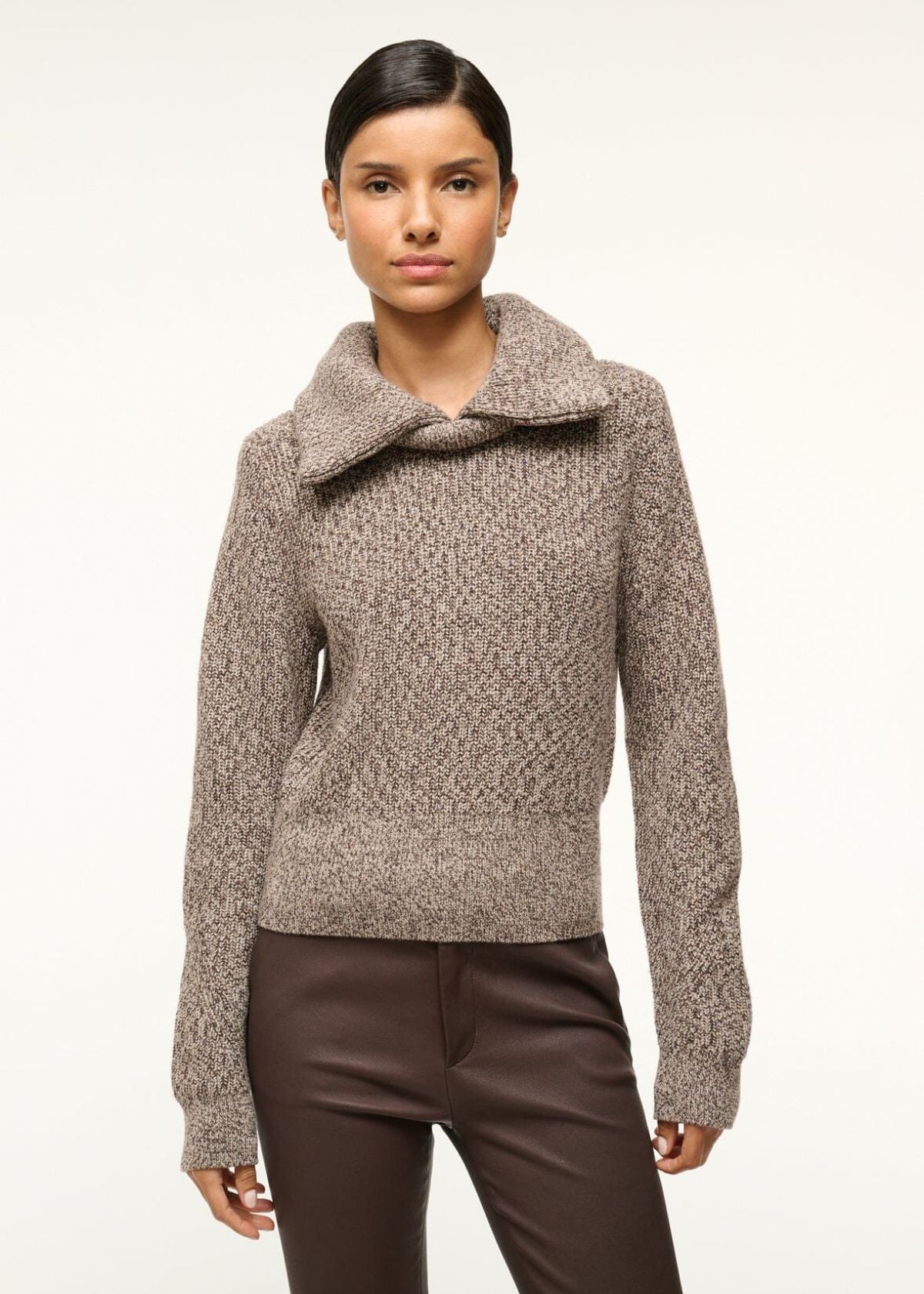 STAUD Christopher Sweater - Mocha Melange