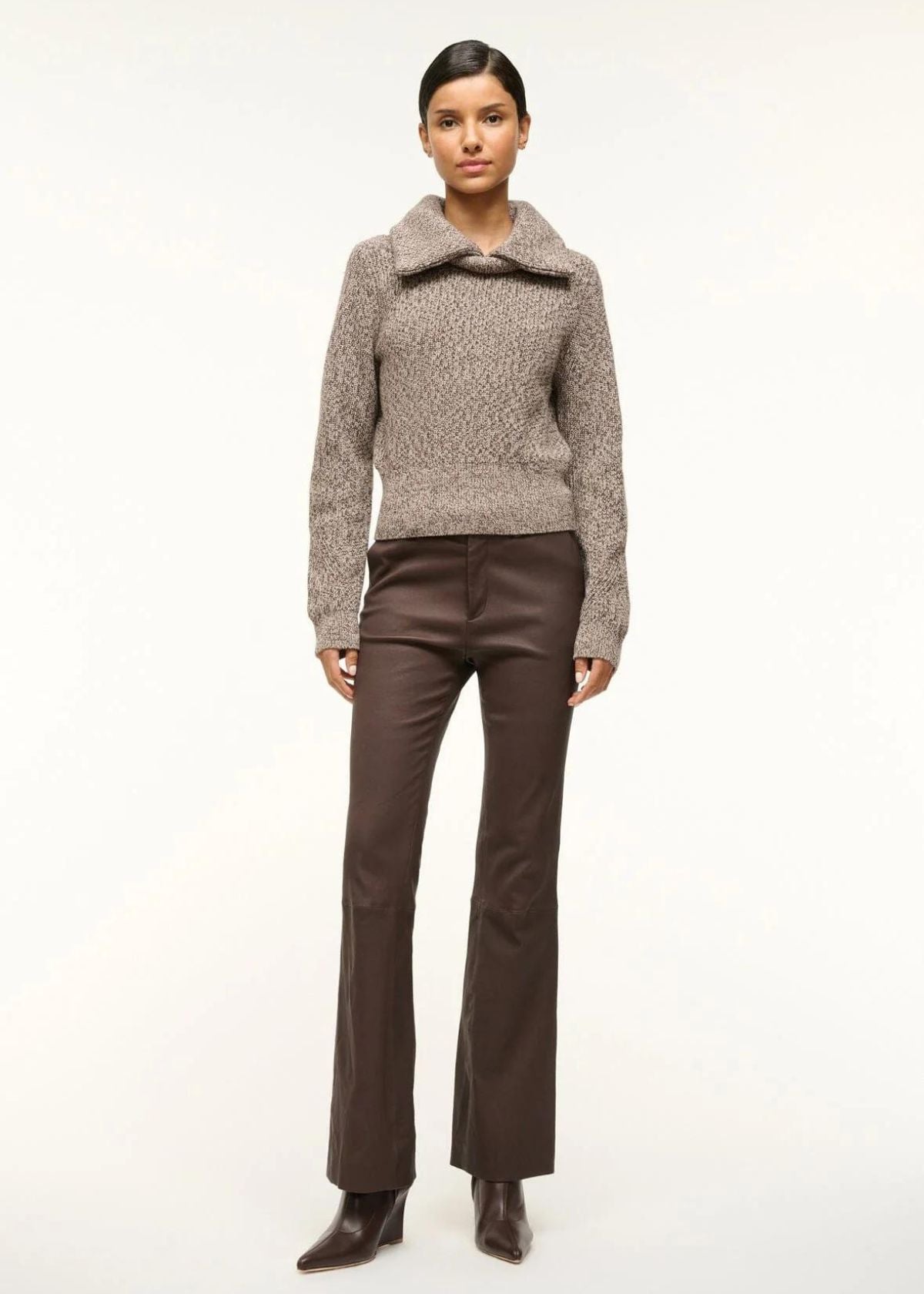 STAUD Christopher Sweater - Mocha Melange