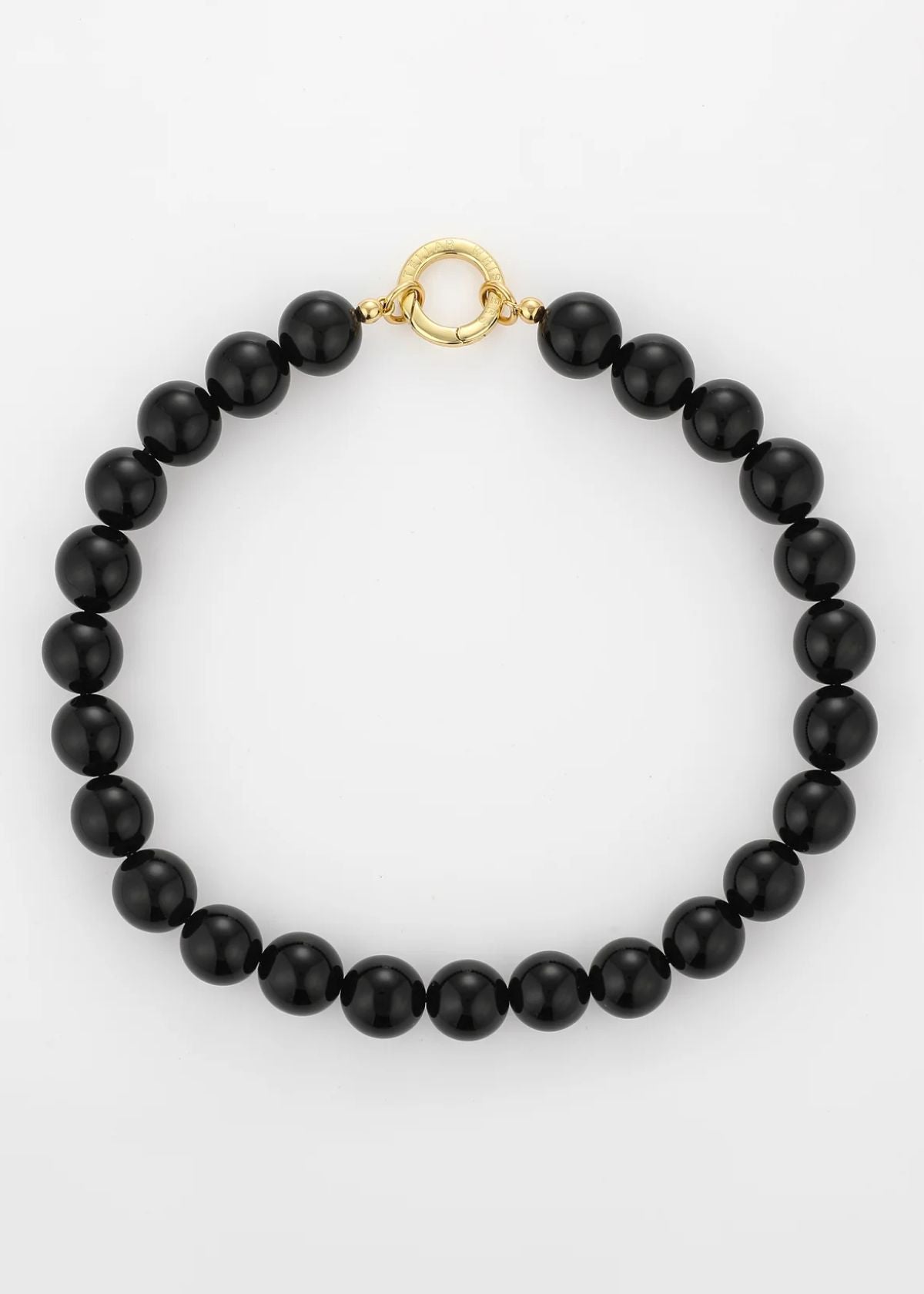 STELLAR WHISPERS Grace Black Onyx Necklace - 42 cm
