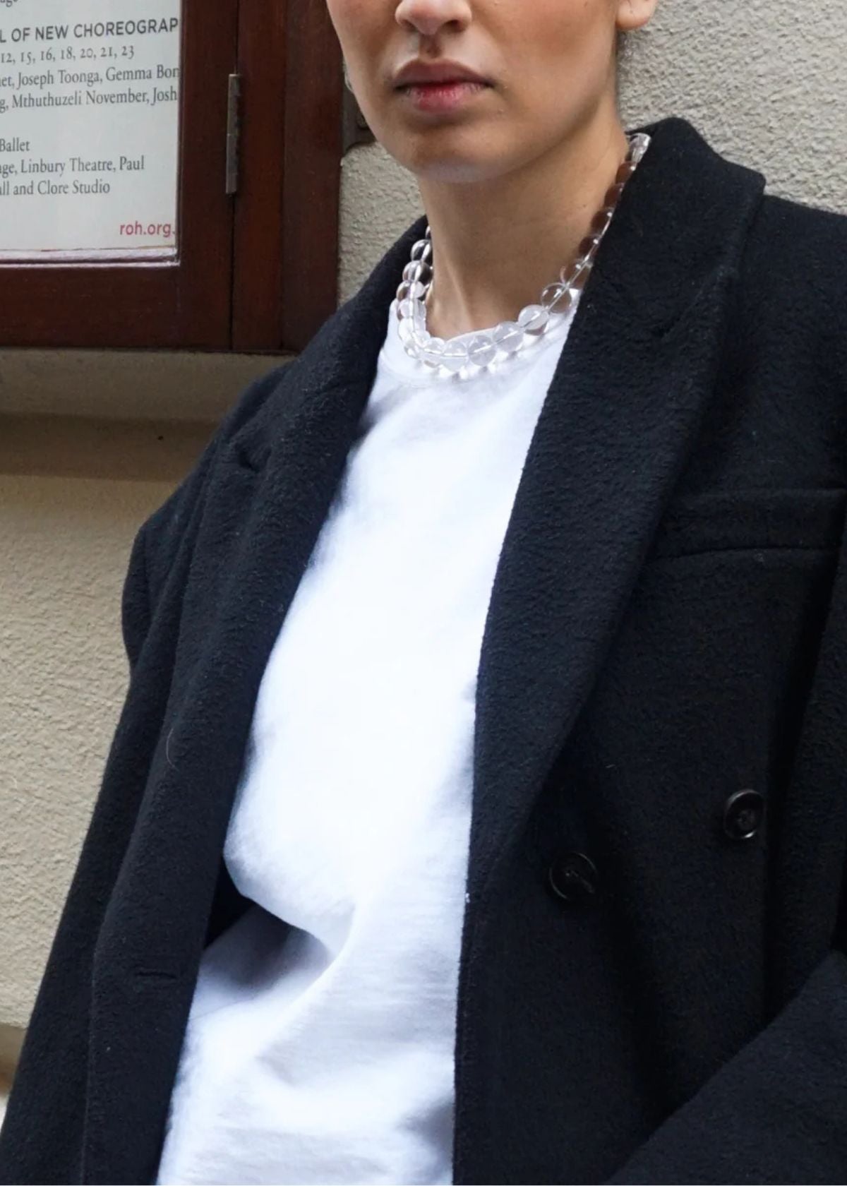 STELLAR WHISPERS Grace Clear Quartz Necklace - 42 cm