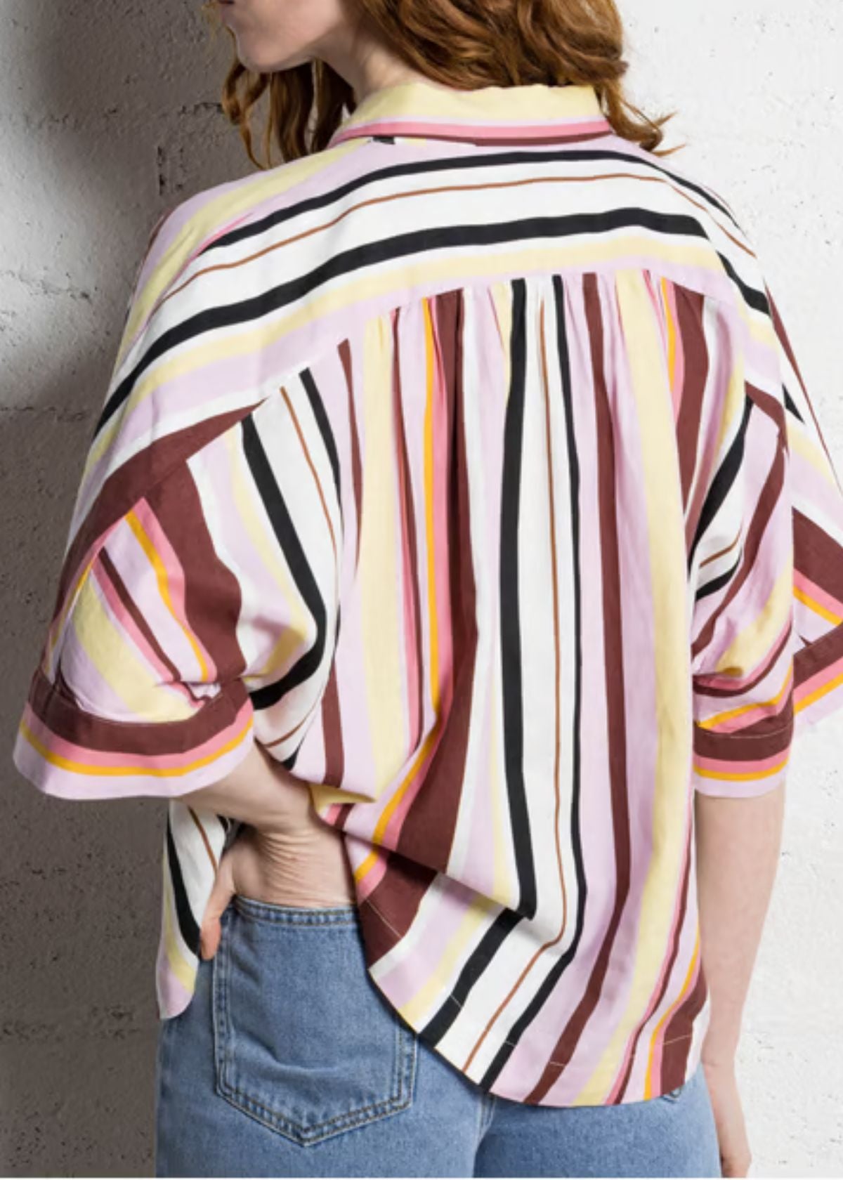 SUNCOO Lesly Striped Top - Rose