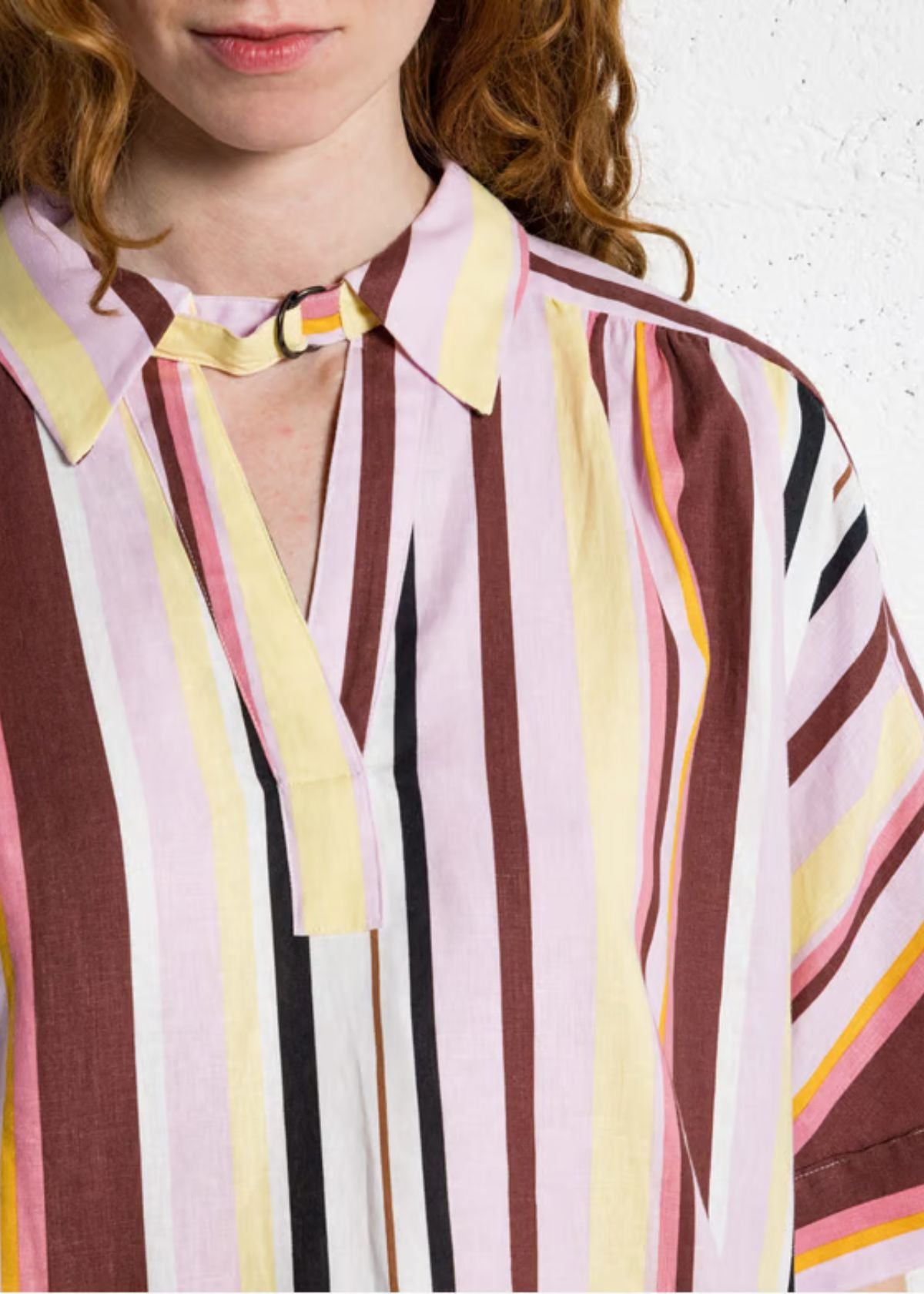 SUNCOO Lesly Striped Top - Rose