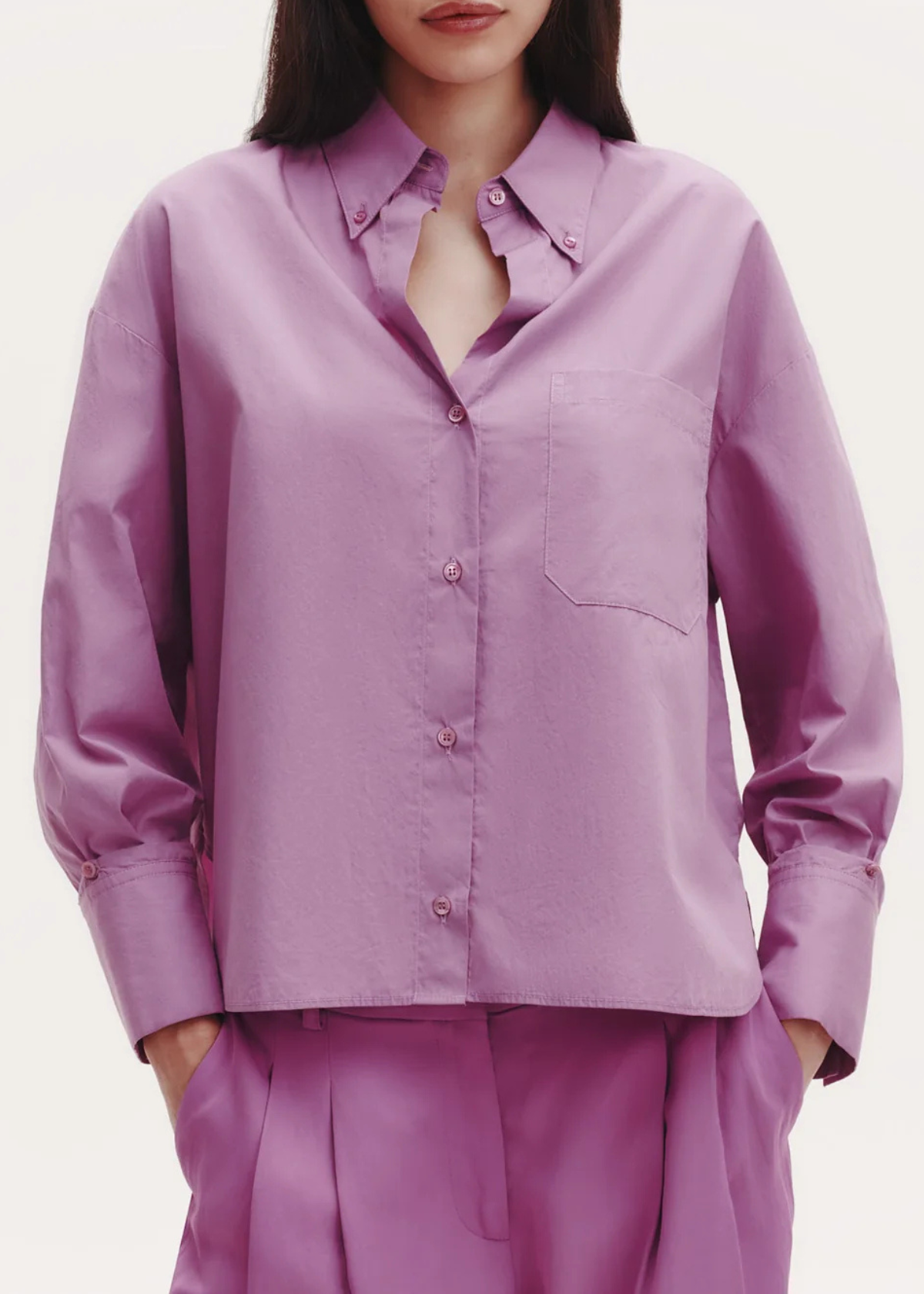 TWP J.D. Superfine Cotton Top - Lilac