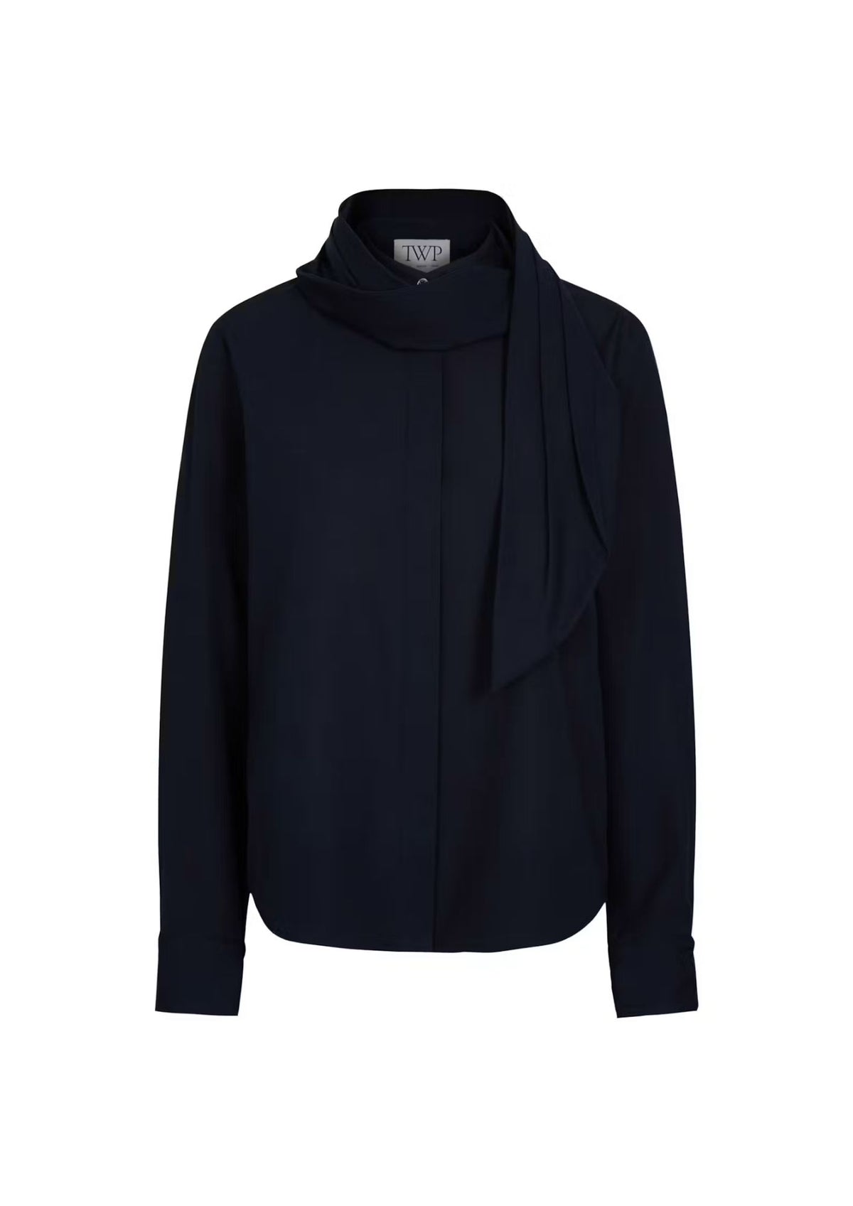 TWP CB Cotton Poplin Top with Tie - Midnight