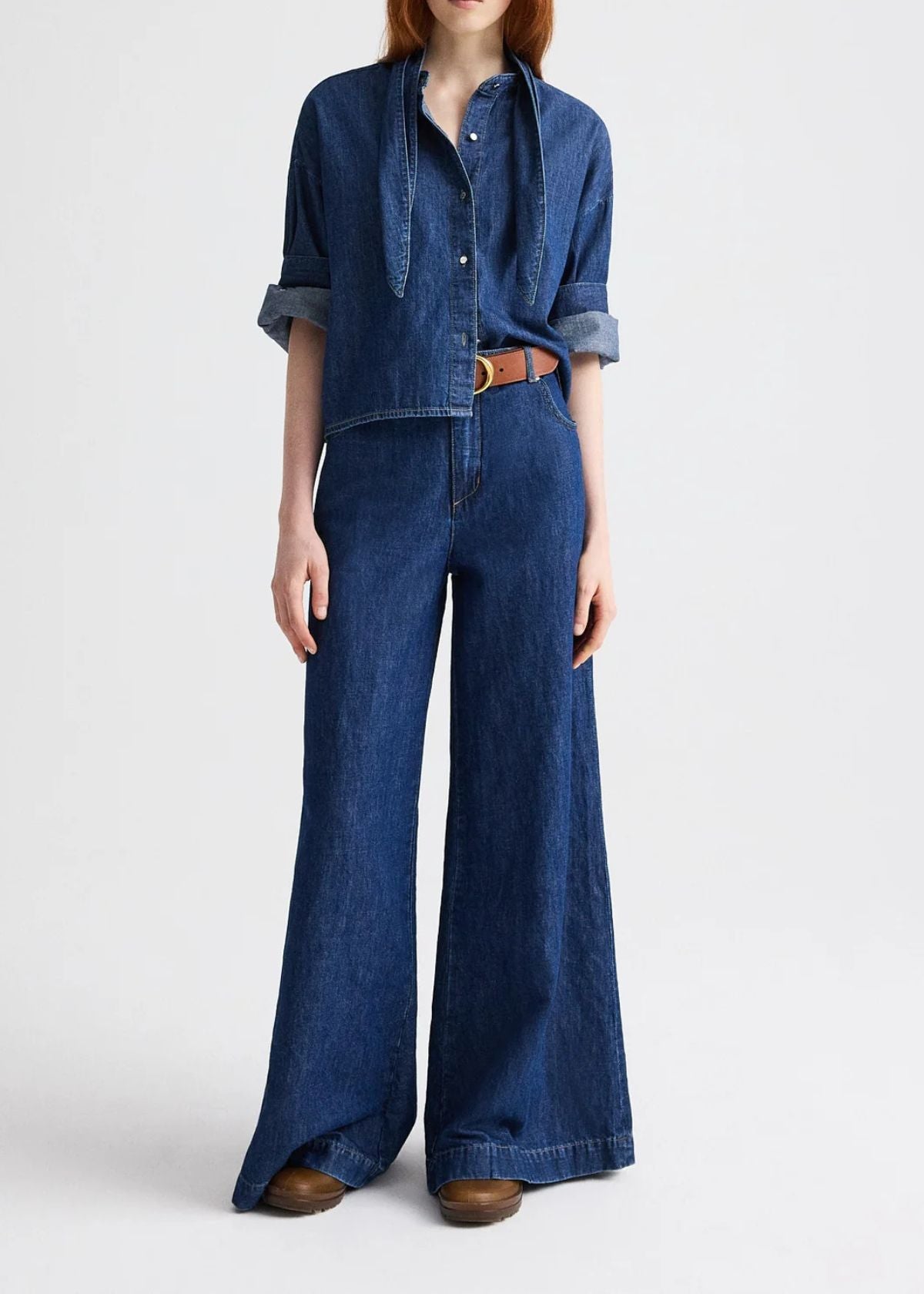 TWP Dillon Cotton Linen Denim Jean - Dark Stone