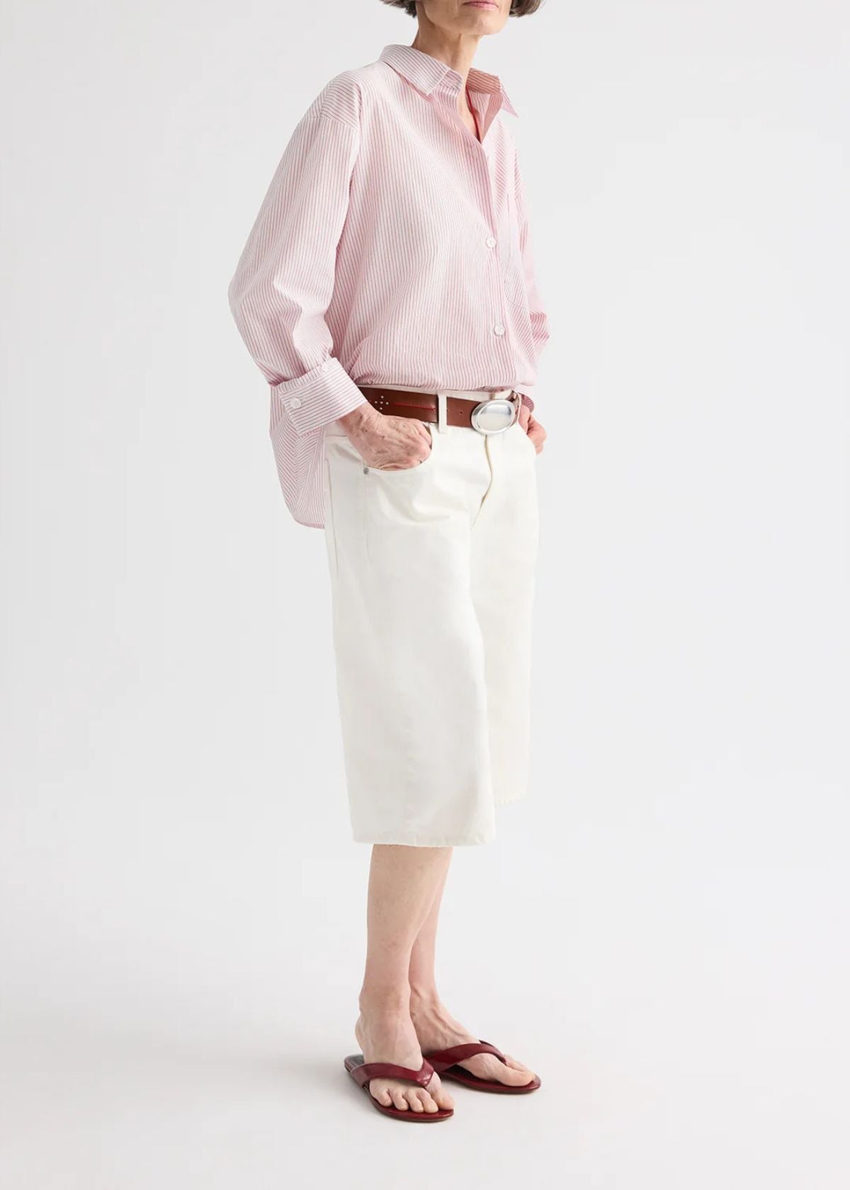 TWP Newest Earl Top - White/Red