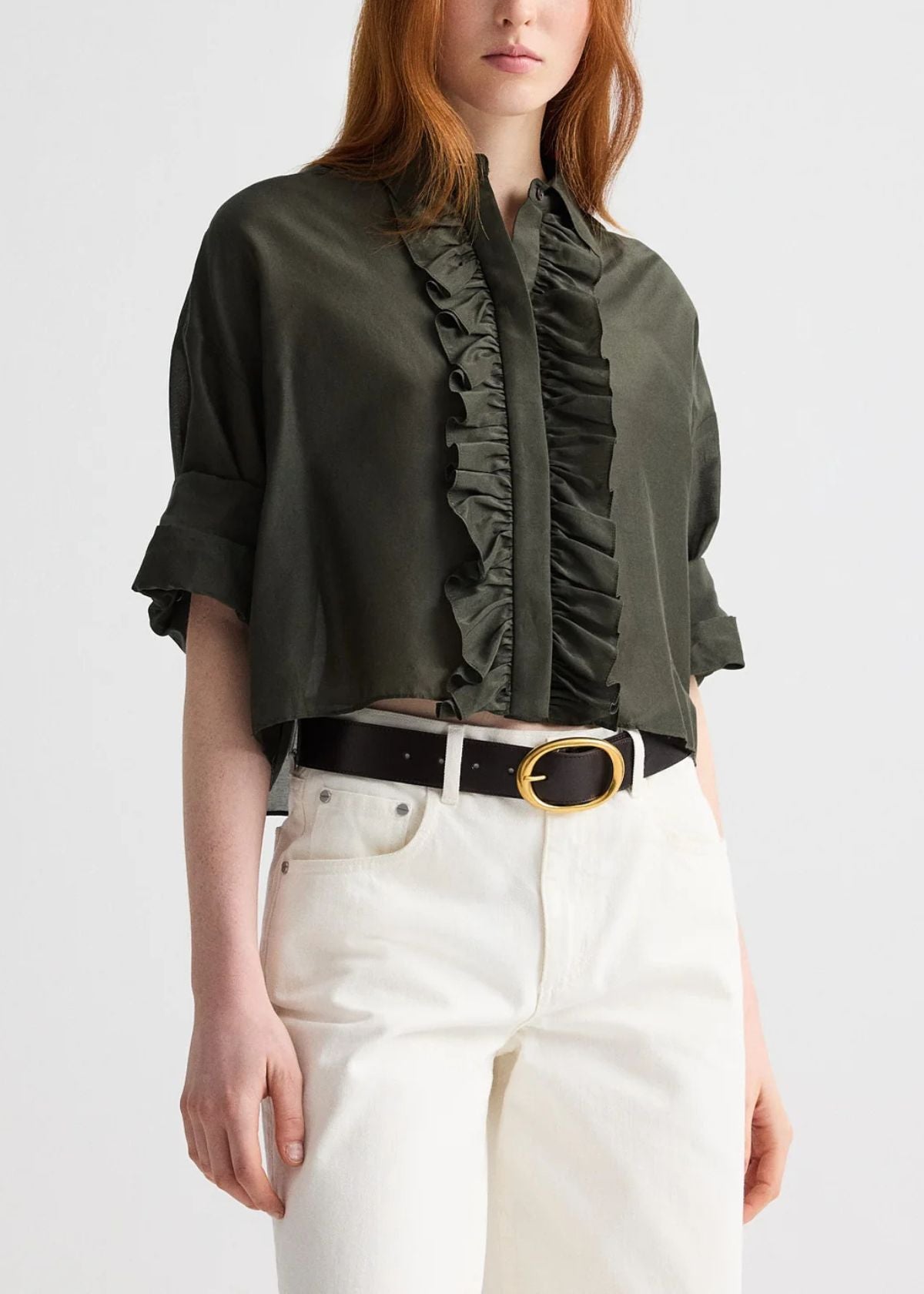 TWP Next Ex Top with Ruffle - Rosin