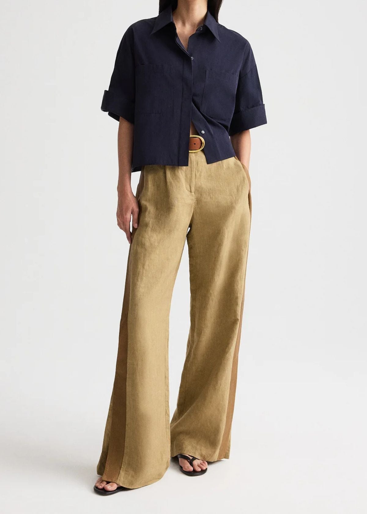 TWP Slim A Pant with Lip Tux - Kelp/Ermine