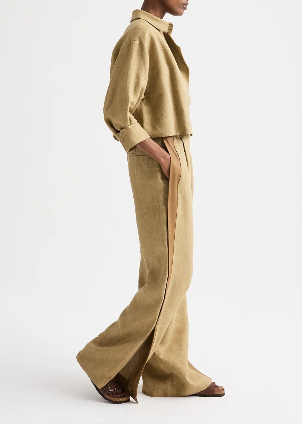 TWP Slim A Pant with Lip Tux - Kelp/Ermine