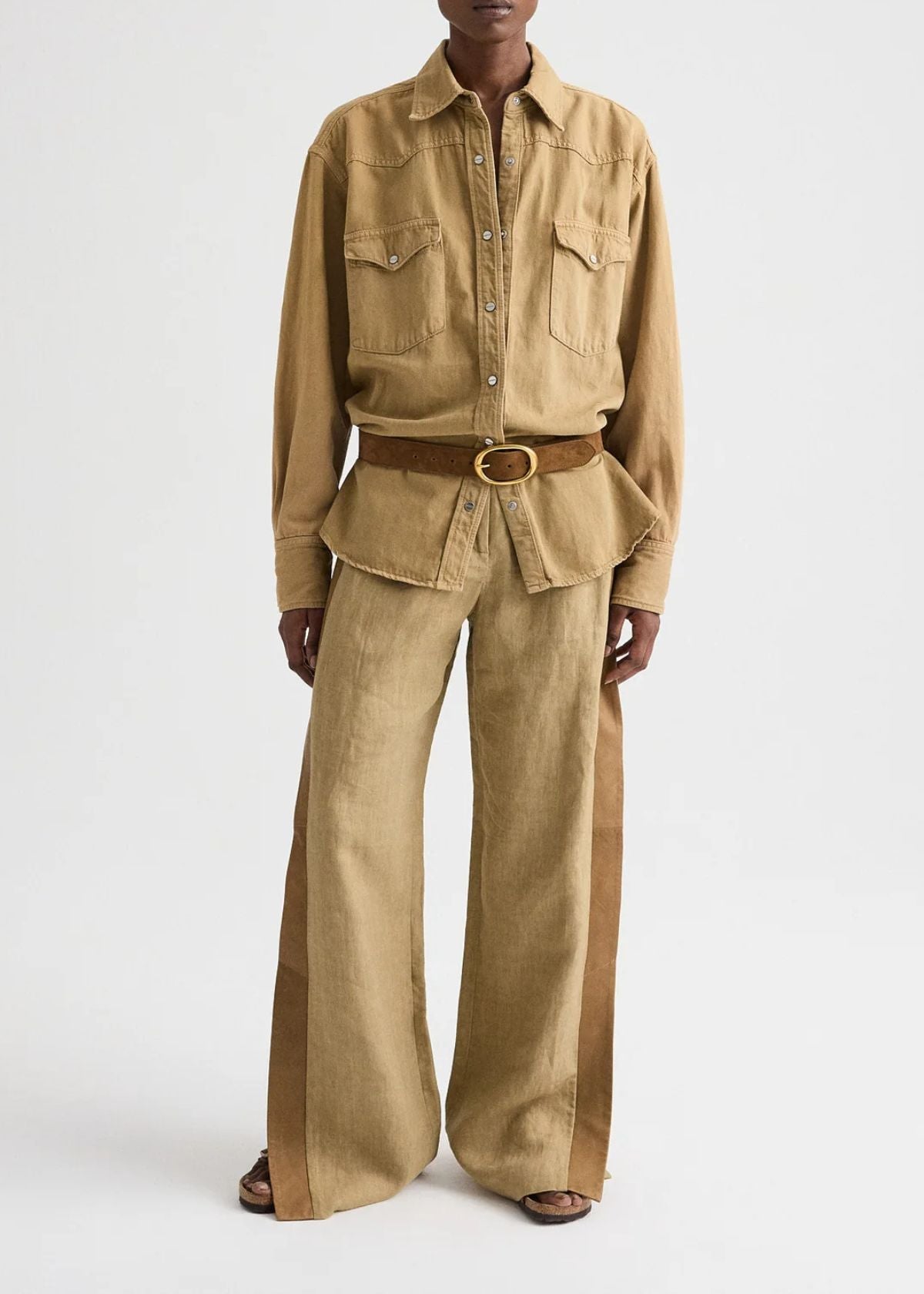 TWP Slim A Pant with Lip Tux - Kelp/Ermine