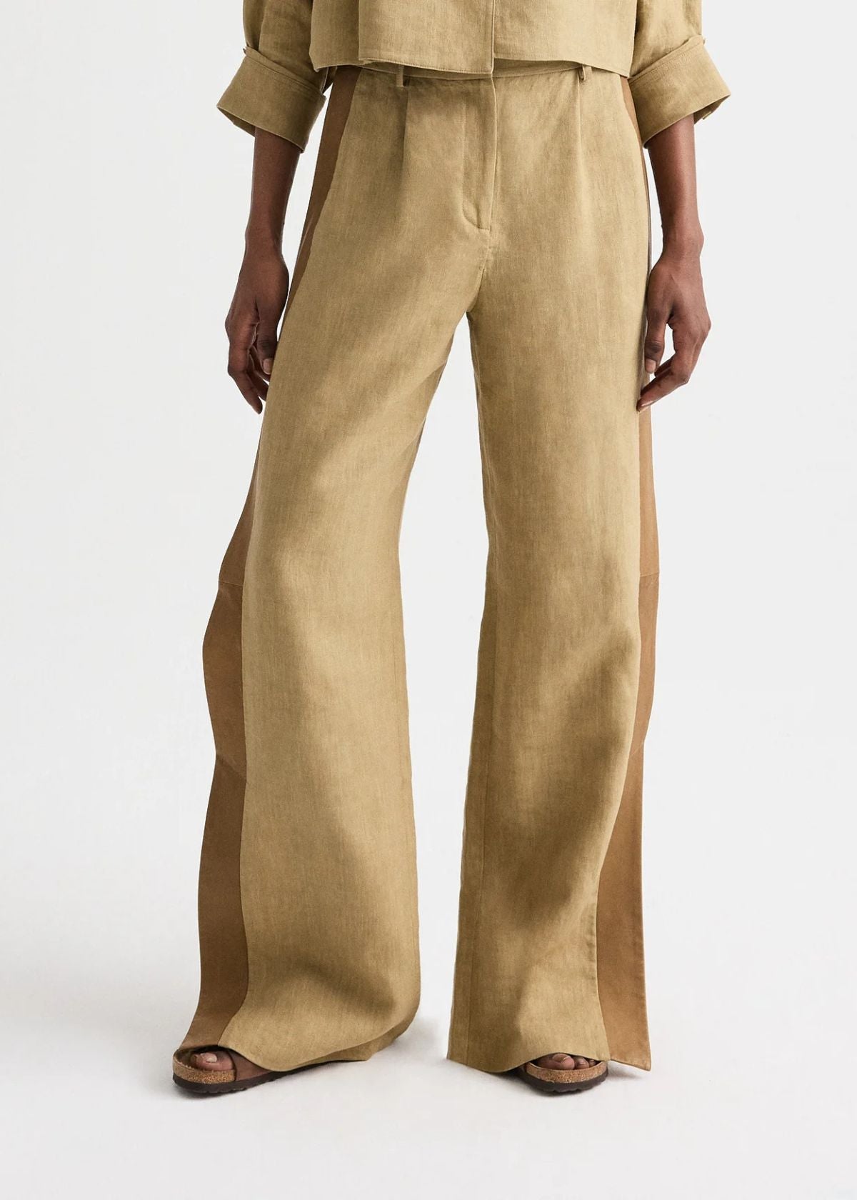TWP Slim A Pant with Lip Tux - Kelp/Ermine