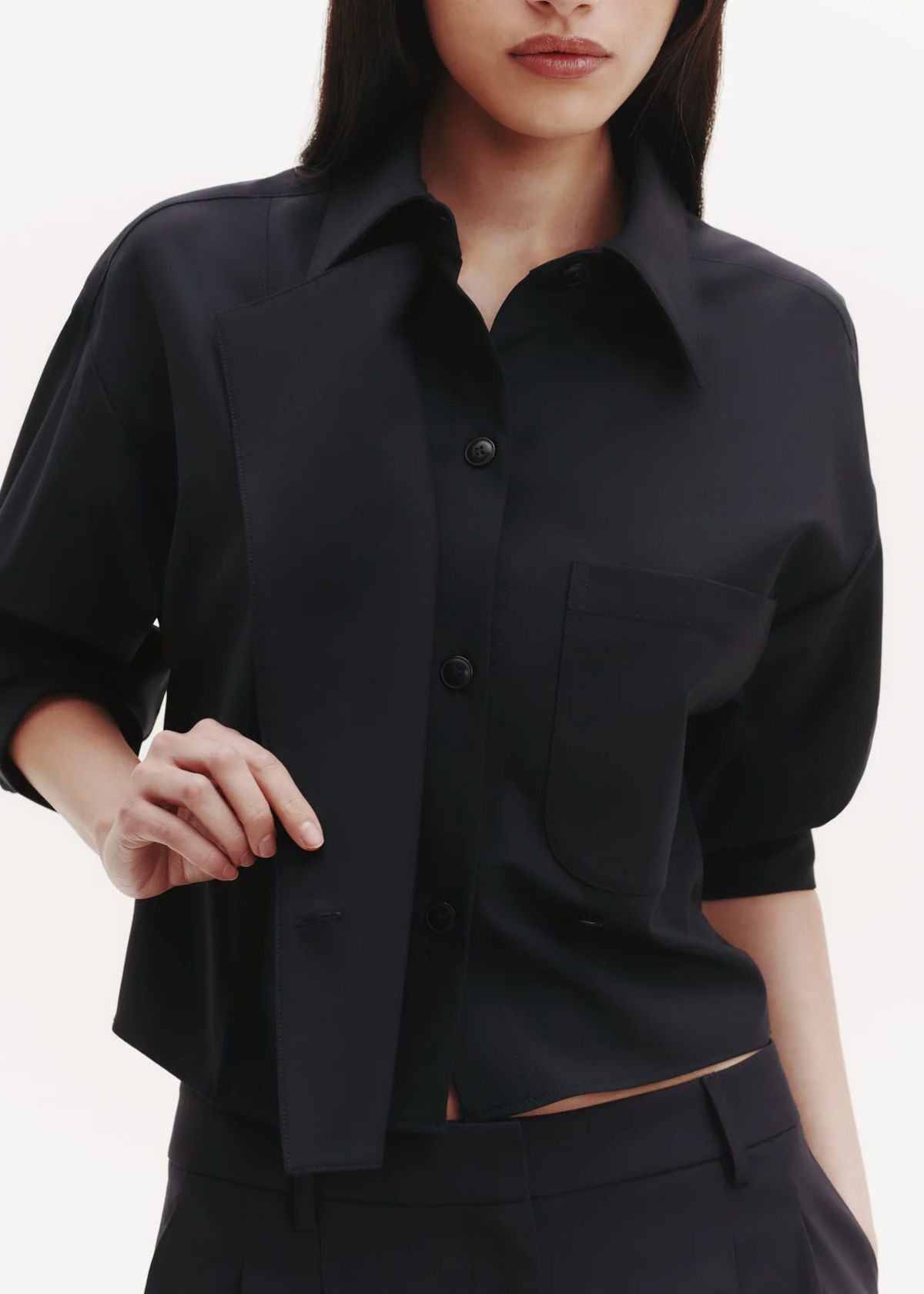 TWP Next Chapter Ultrafine Stretch Top - Midnight