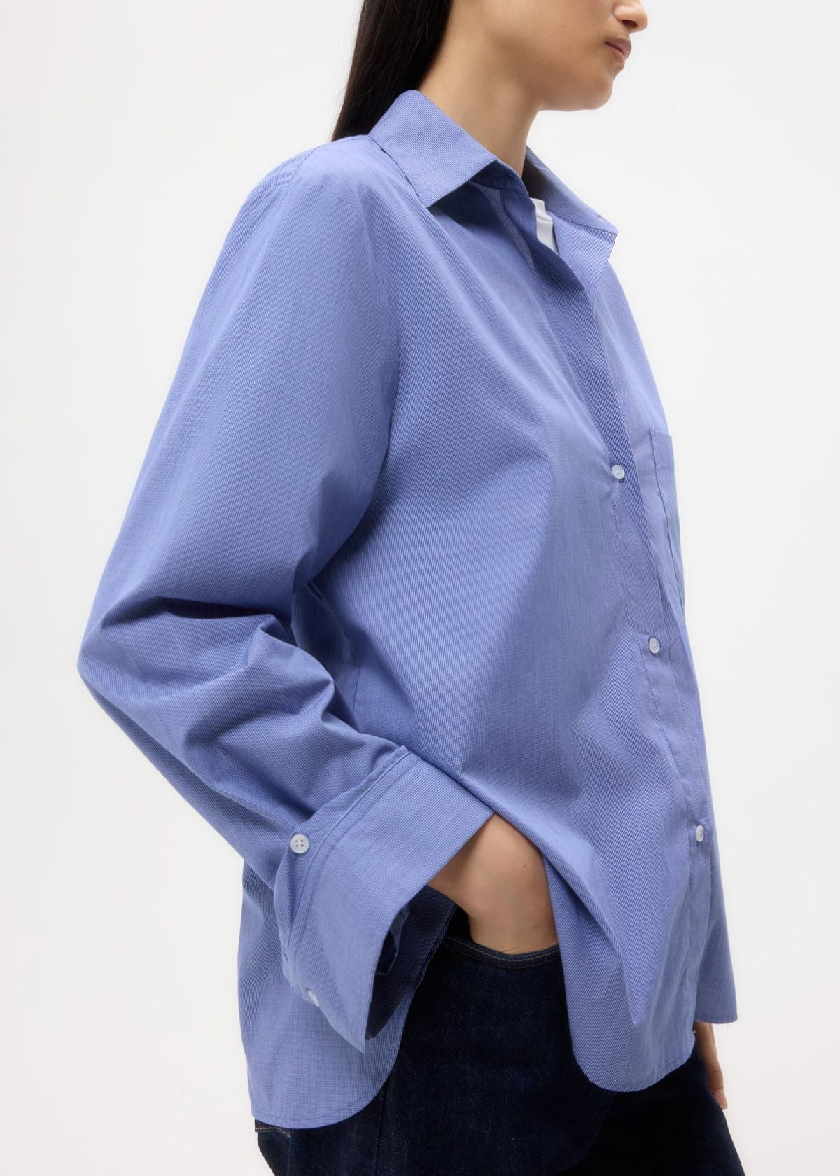 TWP Next Morning Top - Navy/White